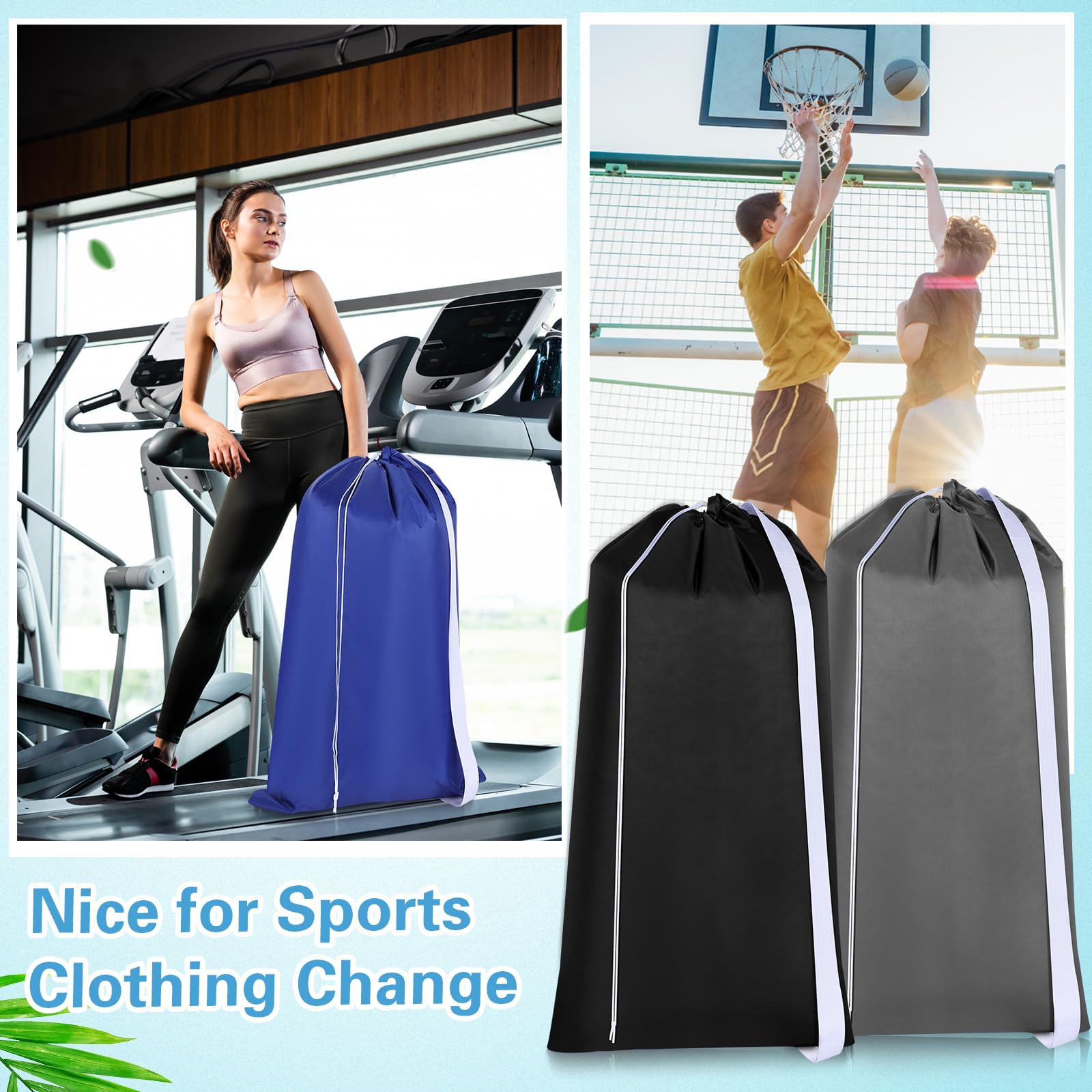 10 Pcs Nylon Extra Large Laundry Bag