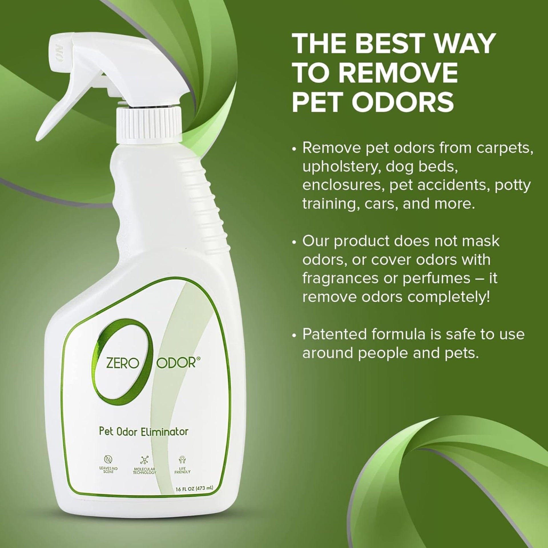 Pet Odor Eliminator Spray for Dog & Cat Urine (16 Fl Oz)