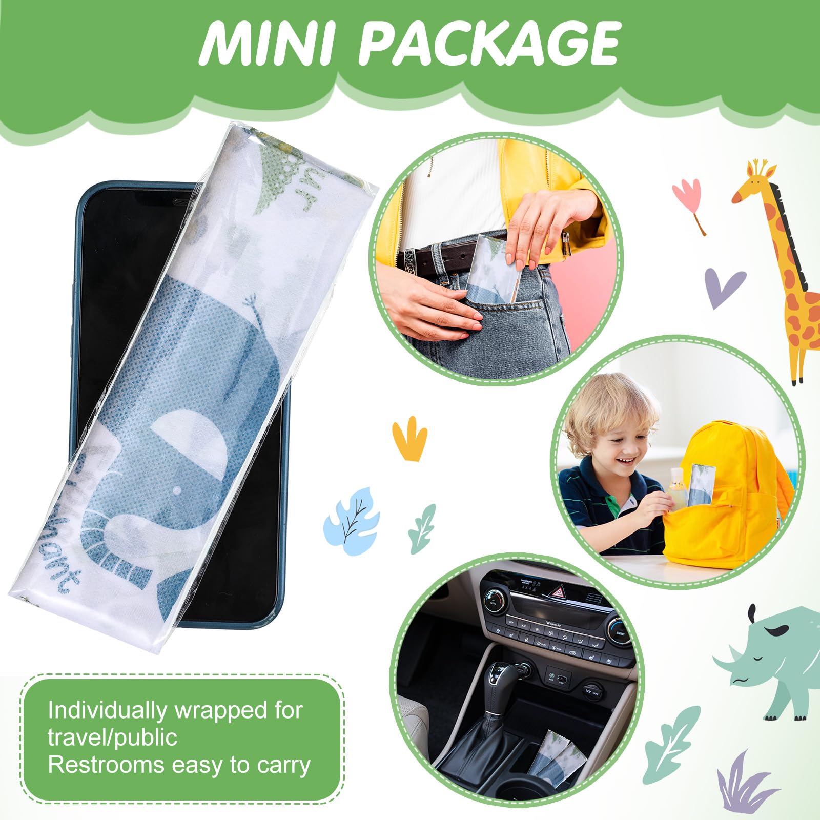 50 Packs Disposable Toilet Seat Covers Extra Large Individually Wrapped for Kids and Adults