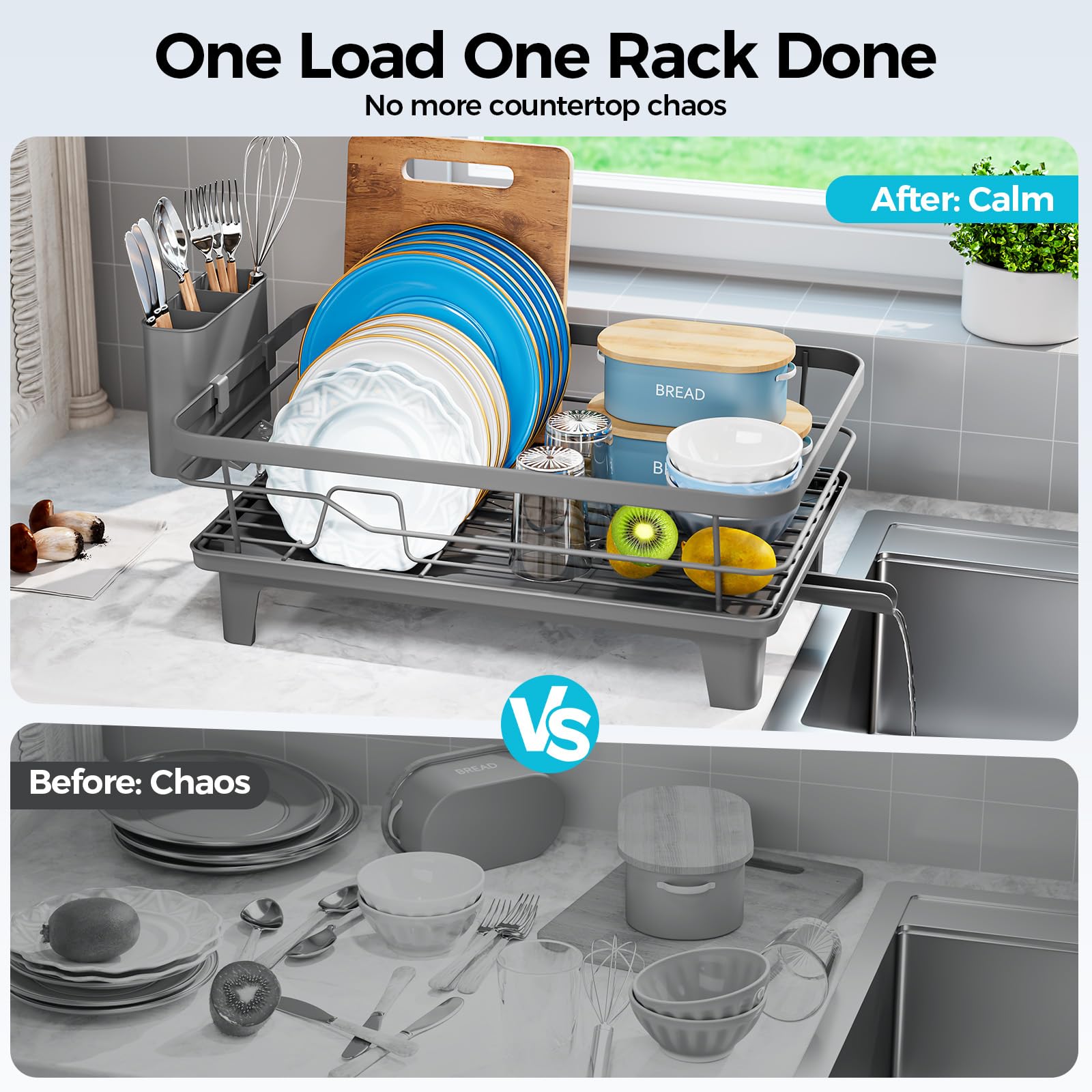 Urakify Dish Drying Rack for Kitchen Counter