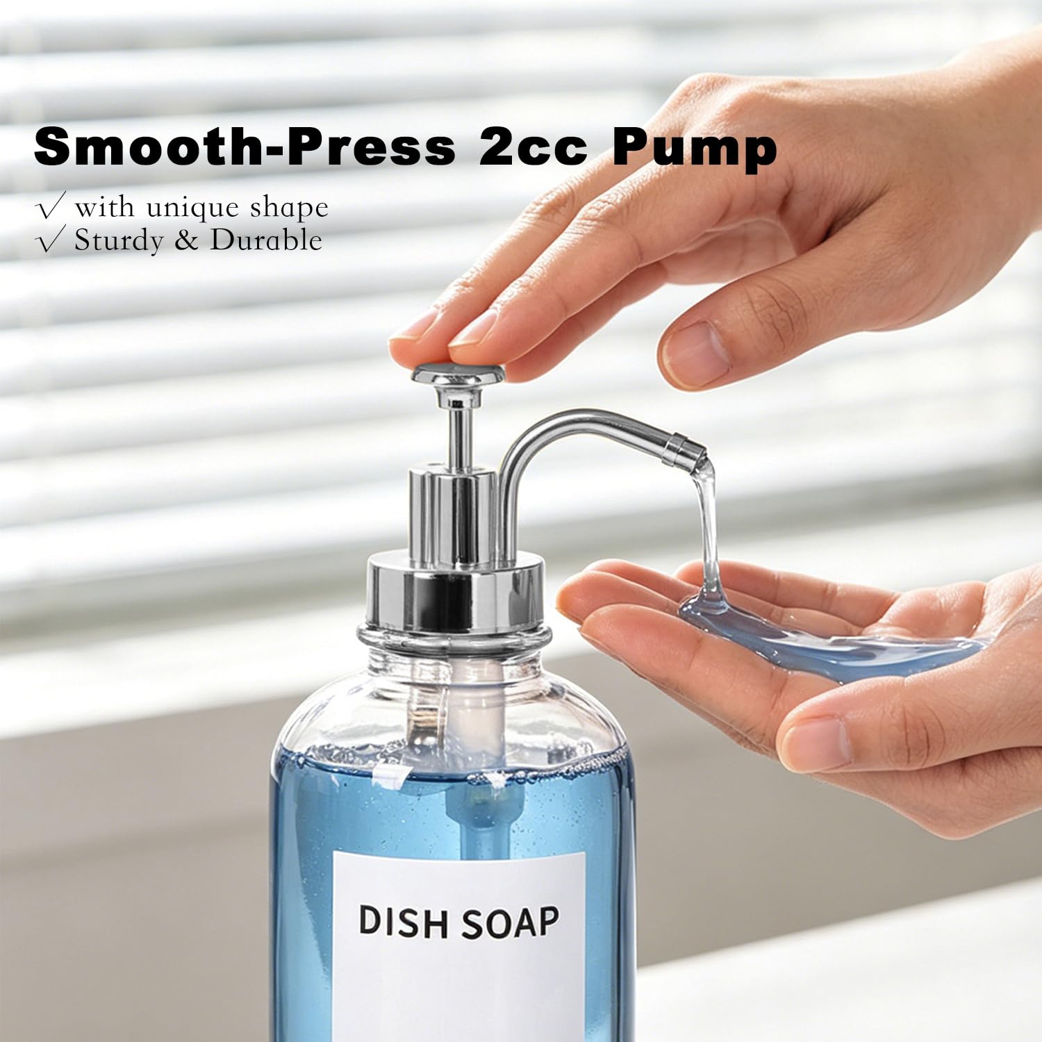 12oz Dish Soap Dispenser for Kitchen (2 Count)