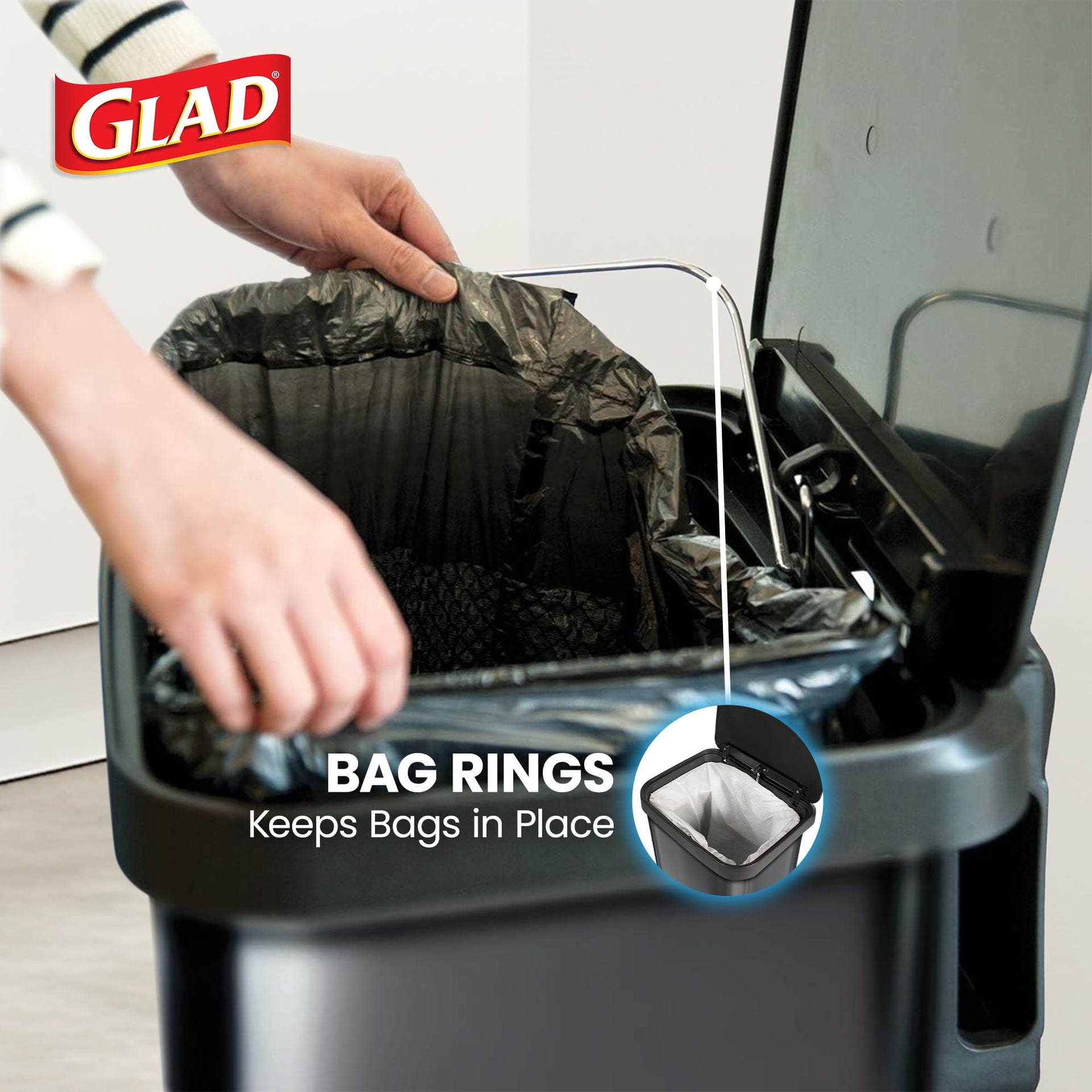Stainless Steel Trash Can with Clorox Odor Protection