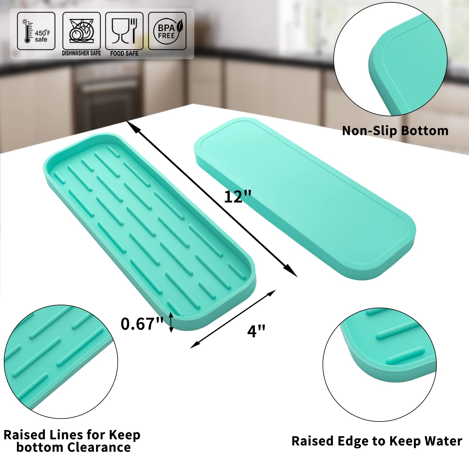 Silicone Kitchen Sink Organizer Tray for Multiple Usage