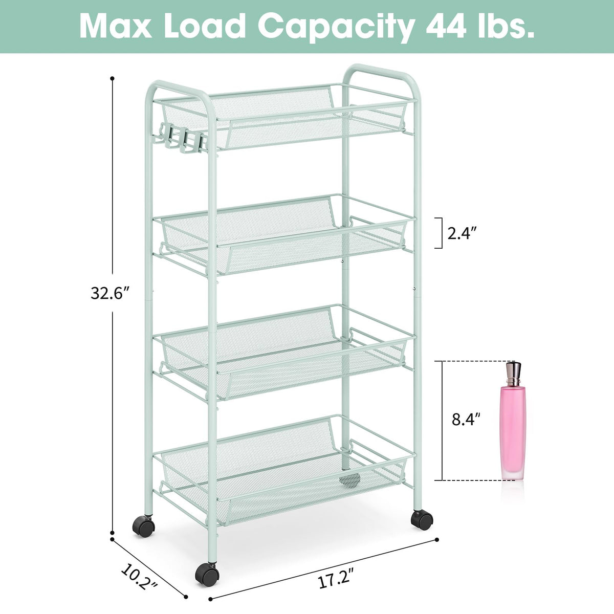 4 Tier Rolling Cart