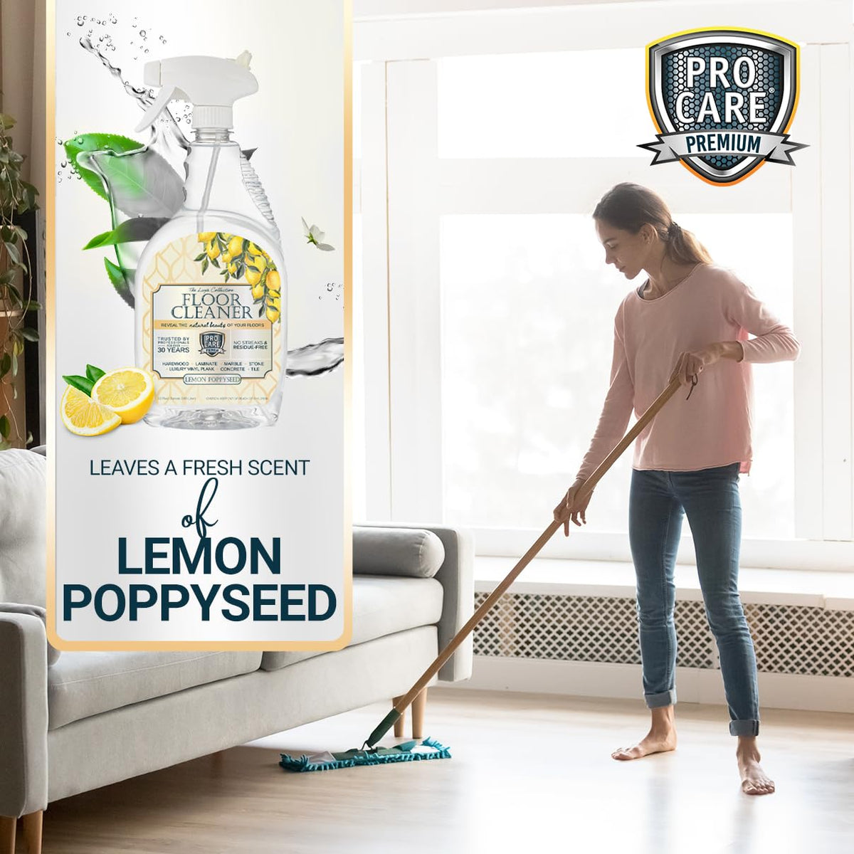 Lemon PoppySeed Floor Cleaner (32 Fl Oz)