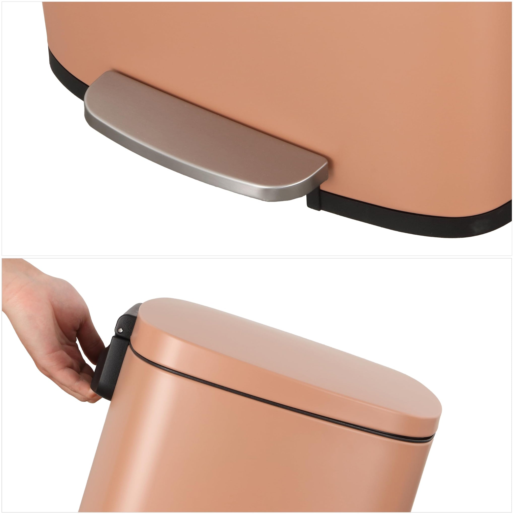 Connor 2 Piece Iron Trash Can (2 Count)