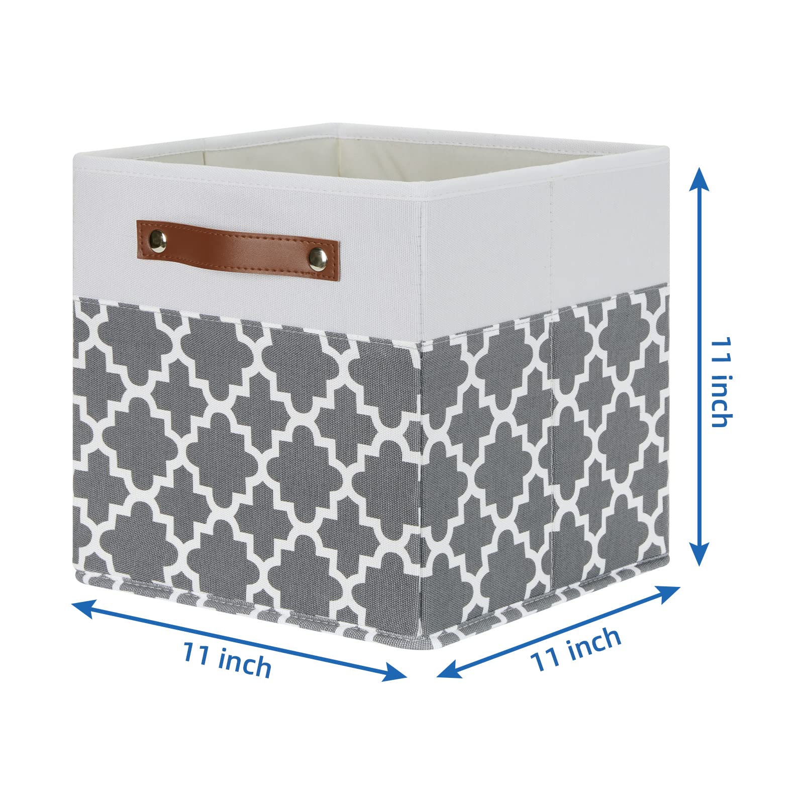 11x11x11 Cube Storage Bins Cube Organizer Bins 4 Pack Canvas Storage Bin for Home