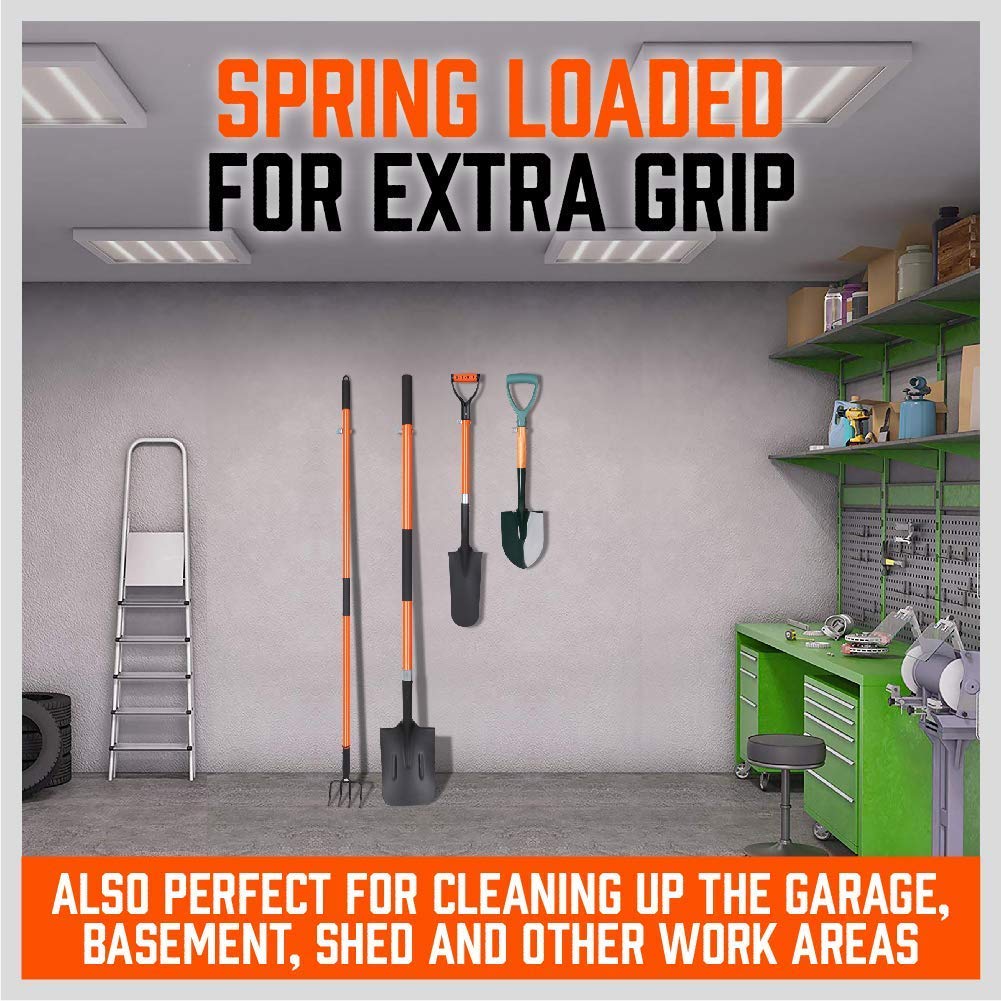 10 Pack Spring Grip Mop and Broom Holder for Shovel (10 Count)