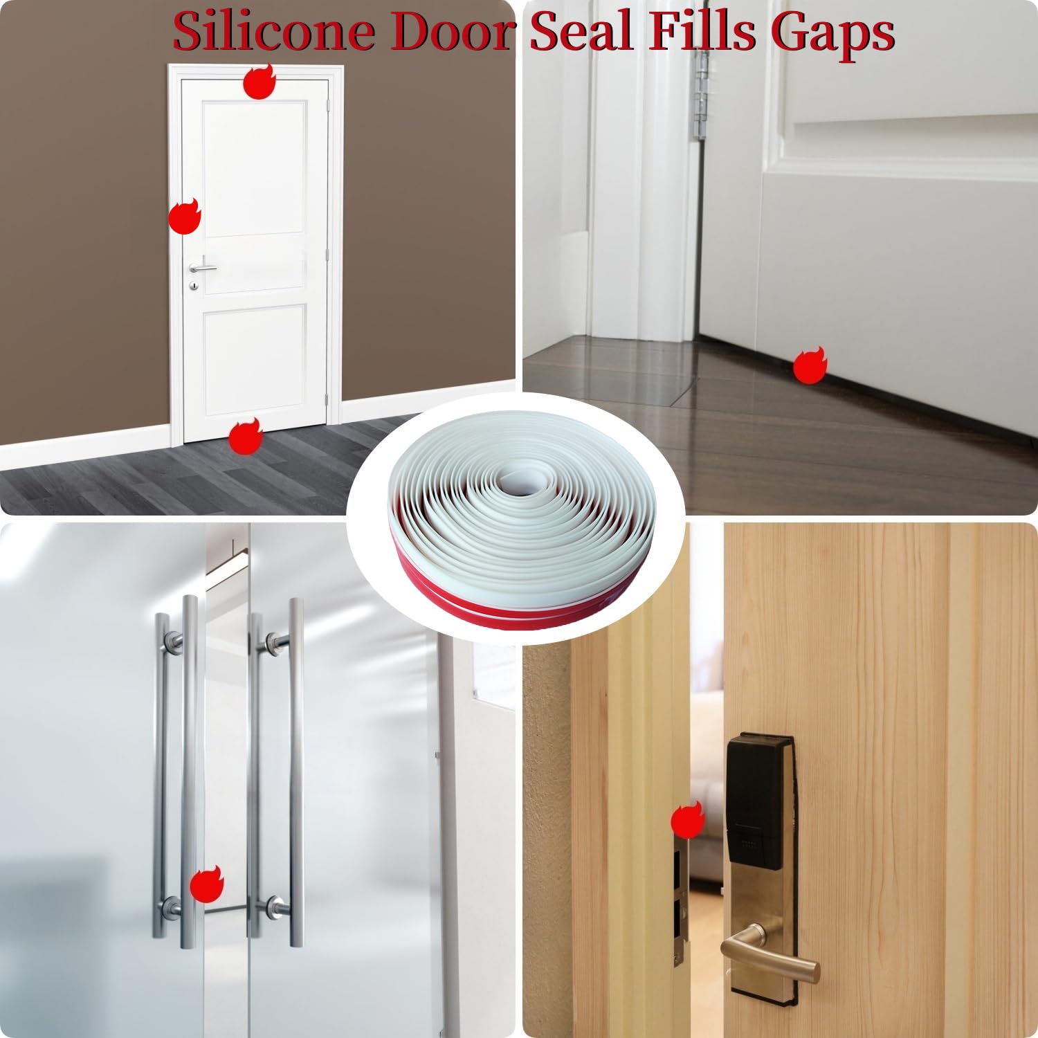 T Shape Door Seal Strip for Door & Windows Gaps (19.7 Foot)
