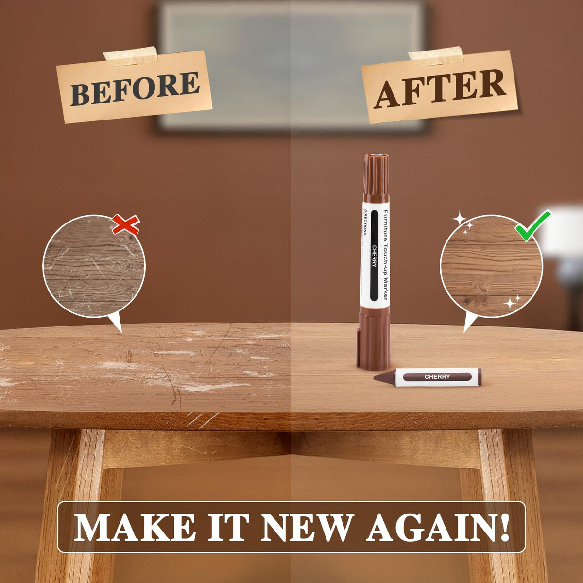 Dual Tip Furniture Markers Touch Up (13 Count)