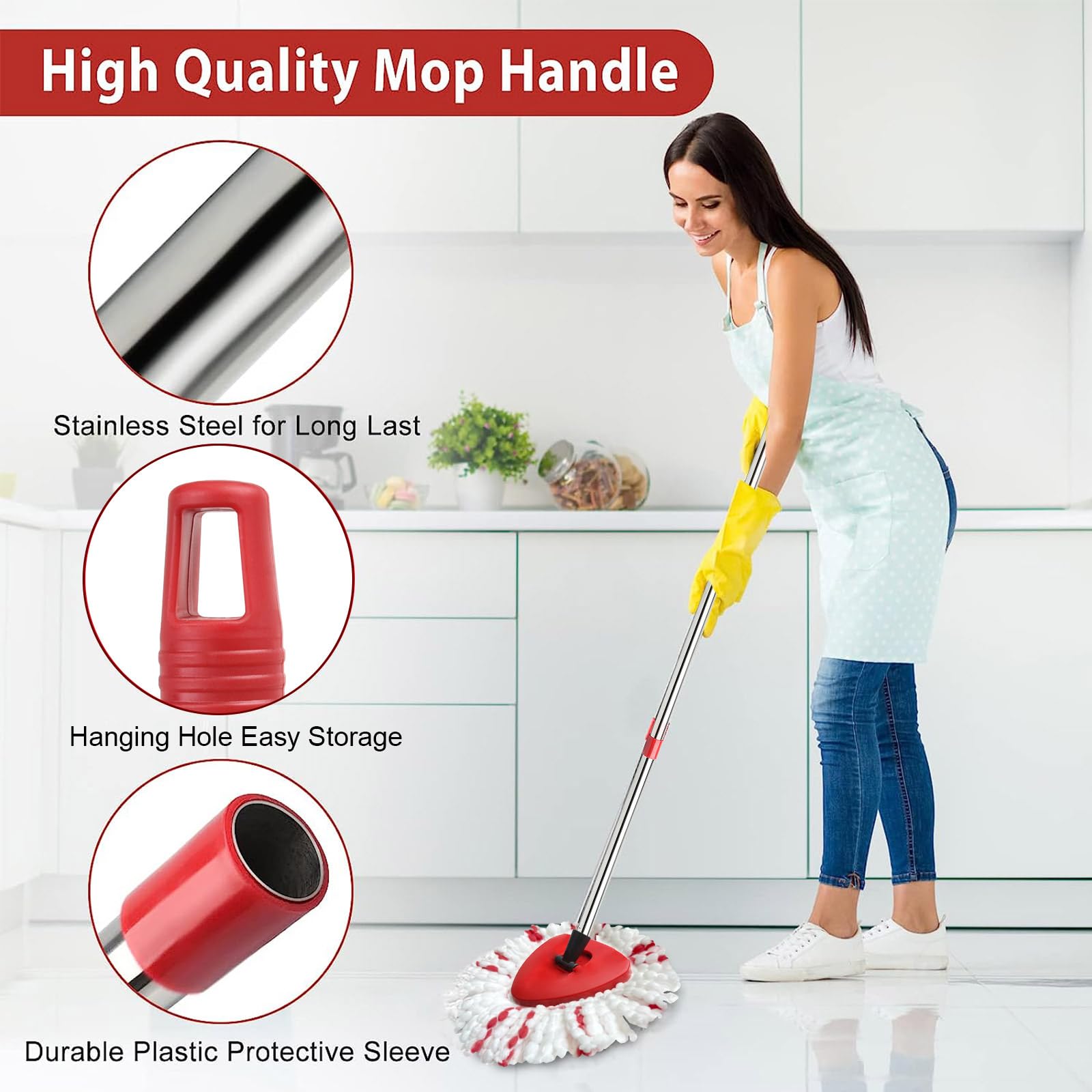 Spin Mop Replacement Head (4 Count)