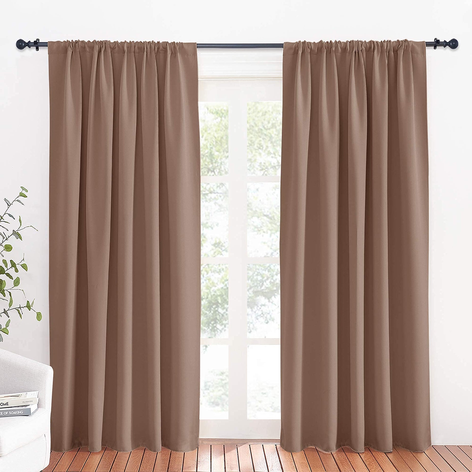 Large Blackout Curtains for Bedroom Living Room 84 inches Long (2 Count)
