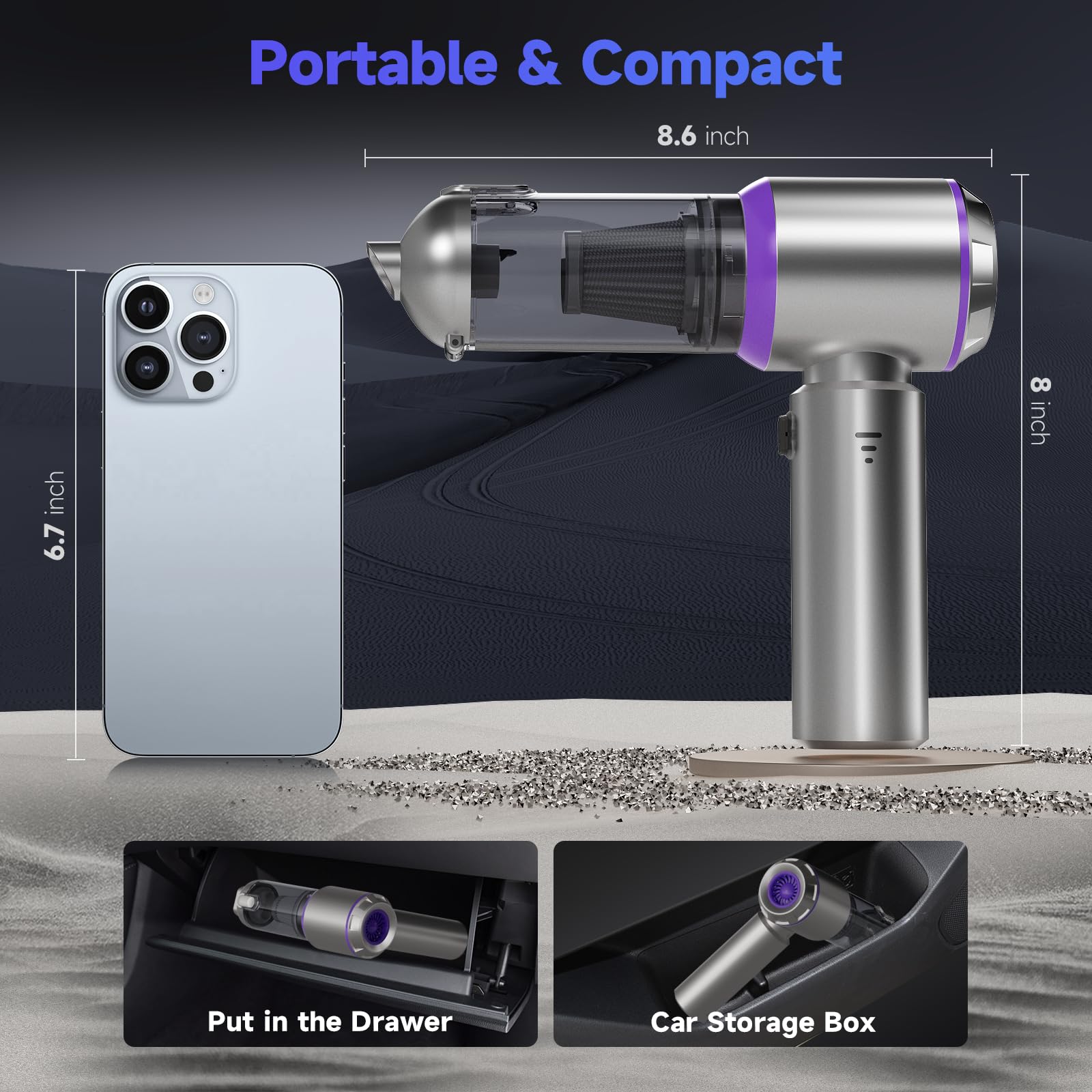 Car Vacuum Portable Cordless