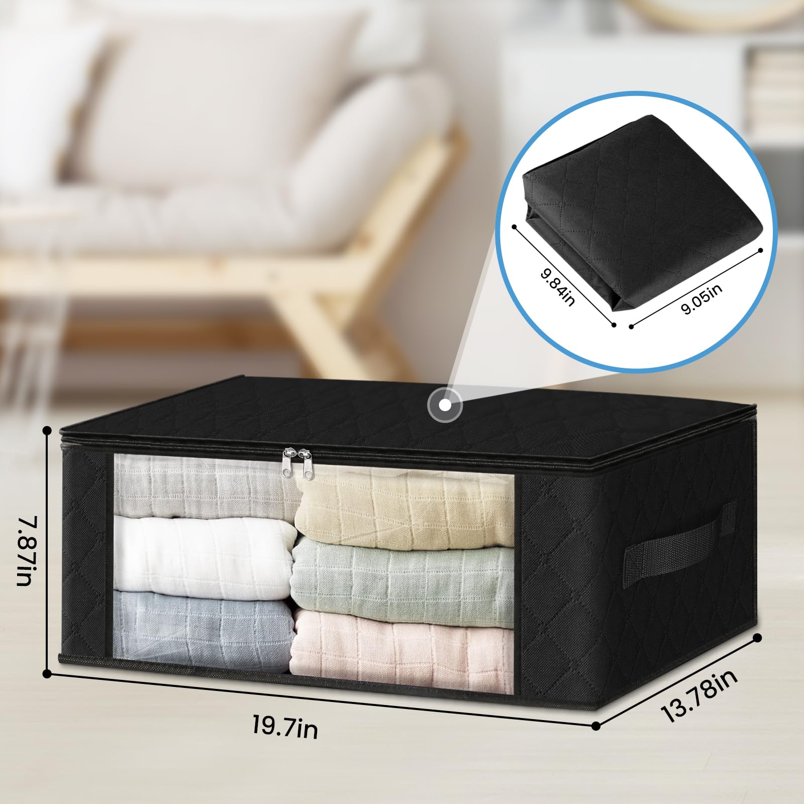 3 Pack Clothes Organizer Storage Bags (3 Count)
