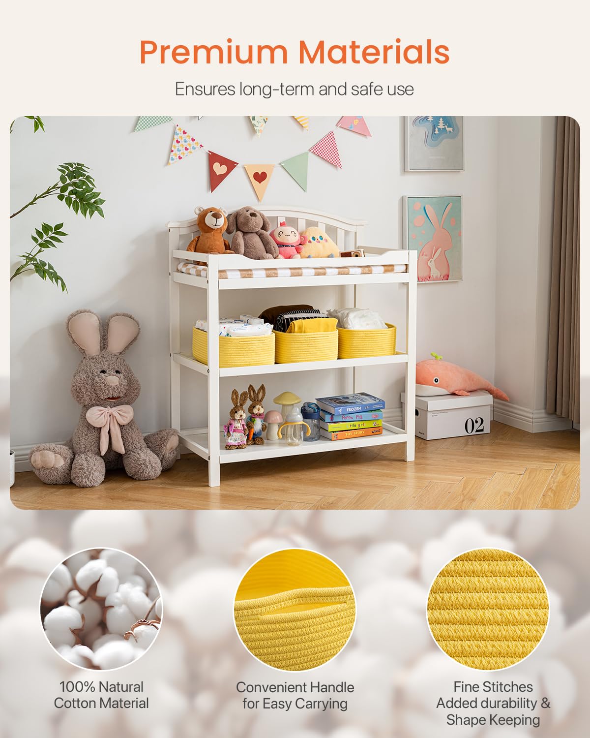 Small Woven Storage Basket for Organizing (3 Count)