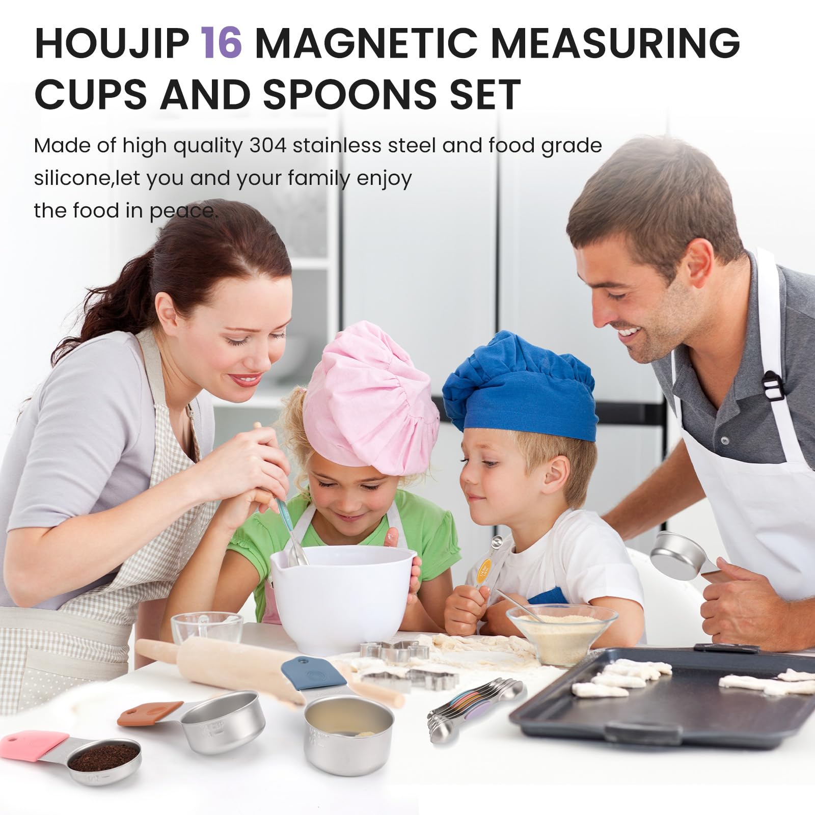 Magnetic Measuring Cups and Spoons Set