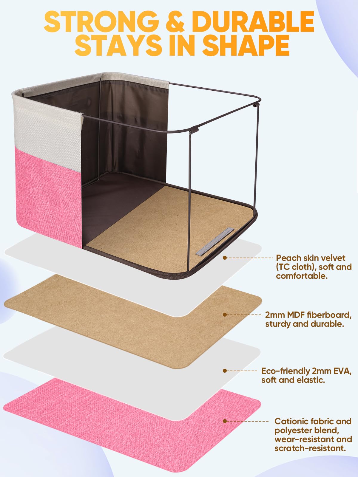 1 Pack Fabric Closet Storage Bins for Shelves