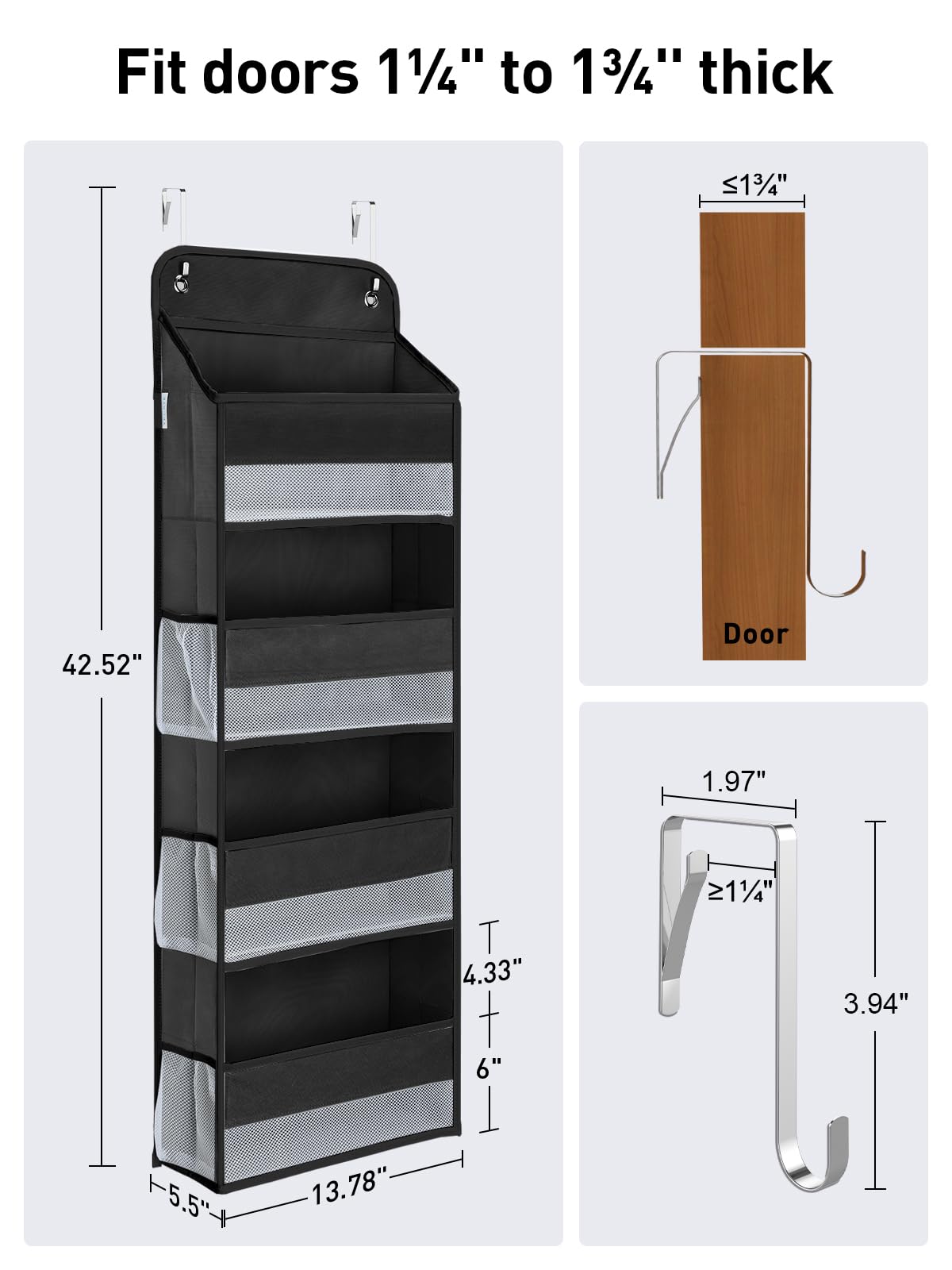 1 Pack Over the Door Organizer
