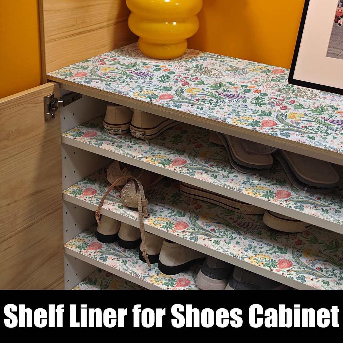 Floral Shelf Drawer Liners (20 Sq Ft)