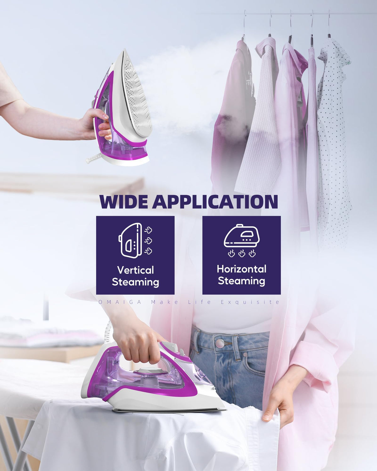 1750W Steam Iron for Clothes
