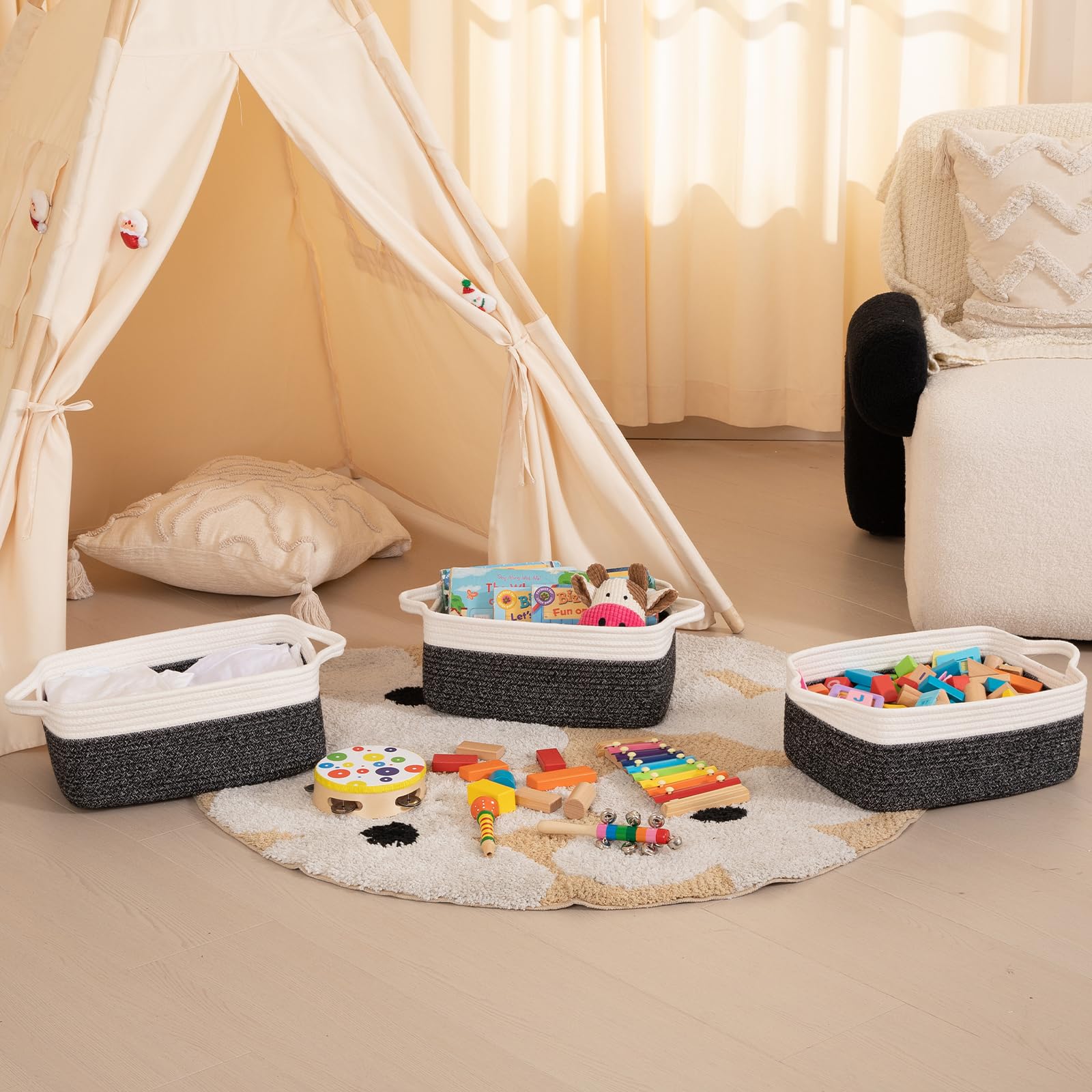 3 Pack Storage Baskets for Organizing