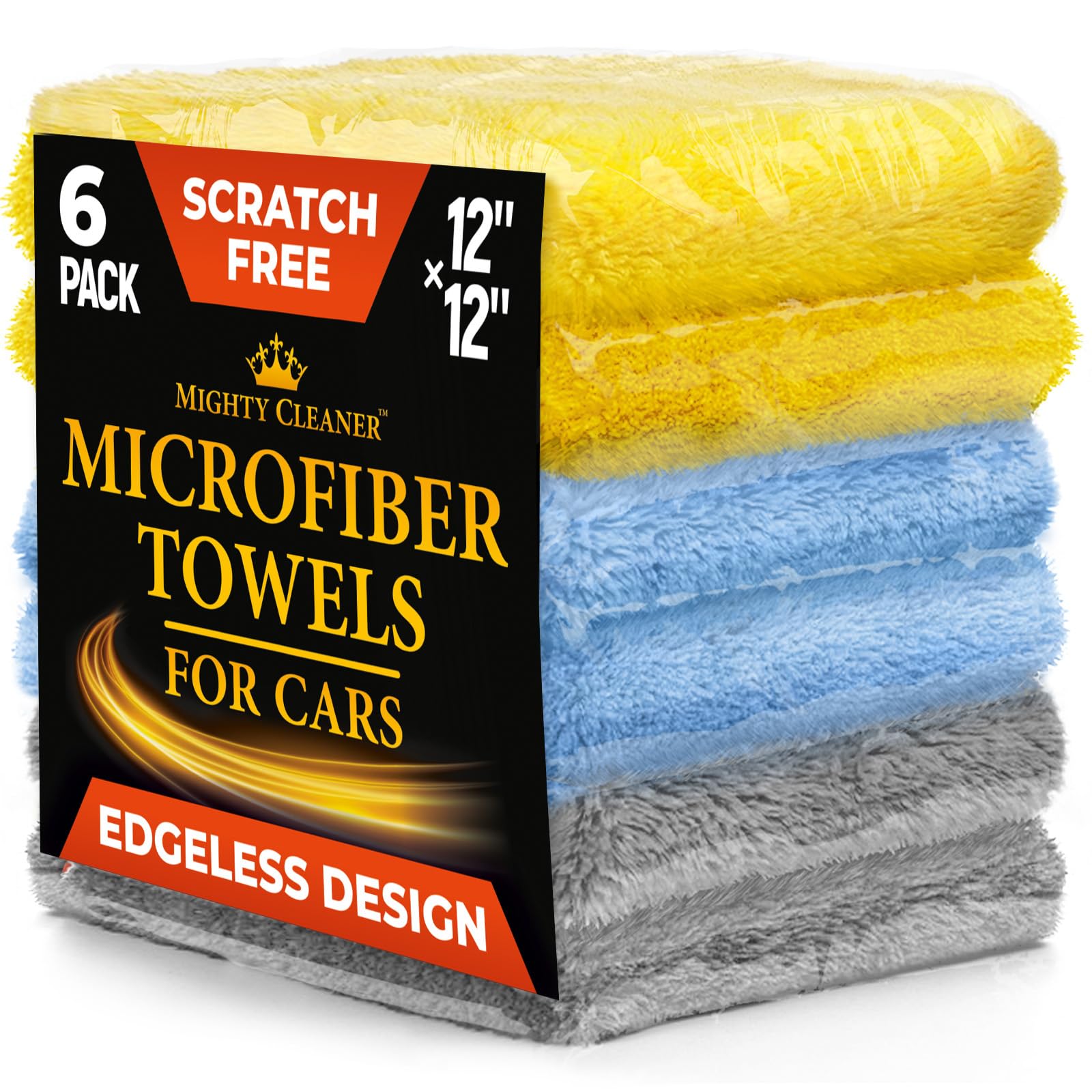 Edgeless Microfiber Car Towels (6 Count)
