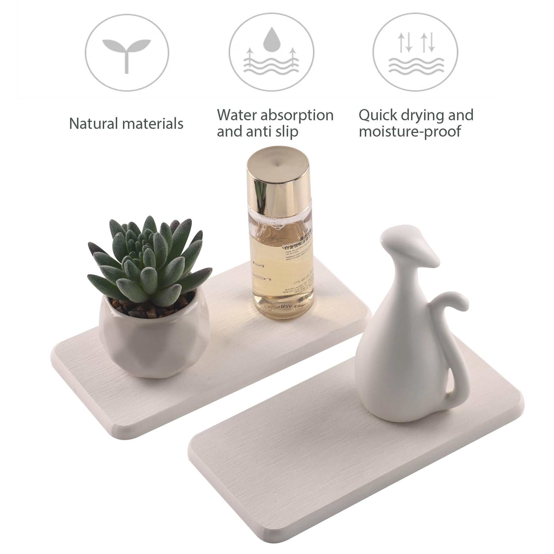 2 Pcs Sink Stone Soap Trays (2 Count)
