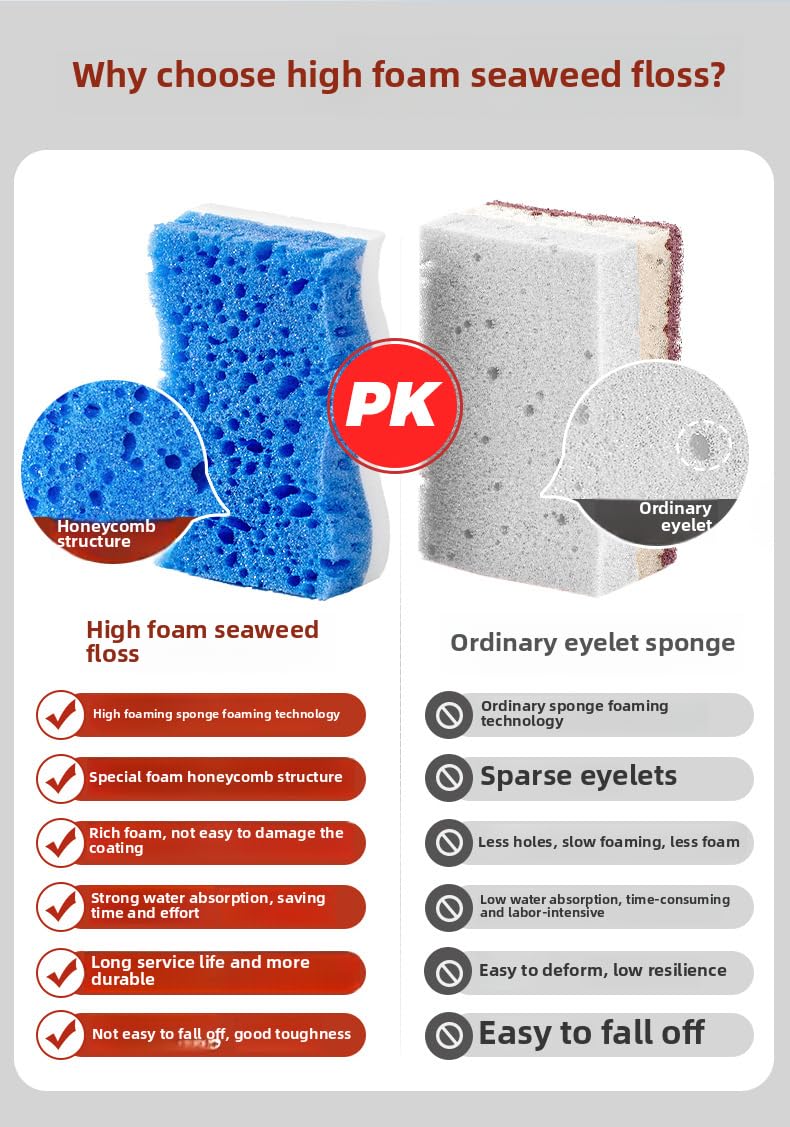 Wave Shaped Scrub Sponges for Kitchen Cleaning
