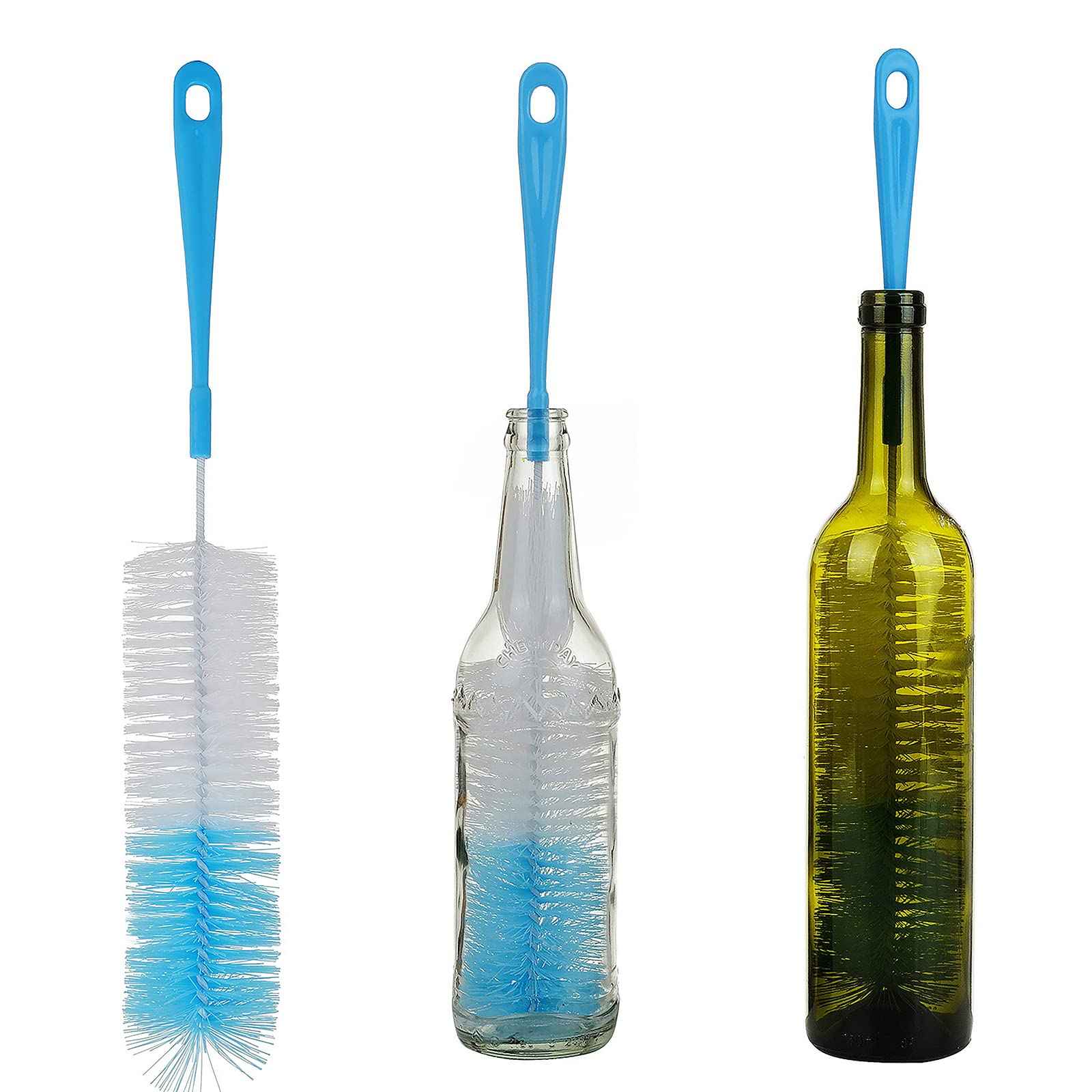3 Pack Long Bottle Cleaning Brush for Narrow Neck Beer (3 Count)