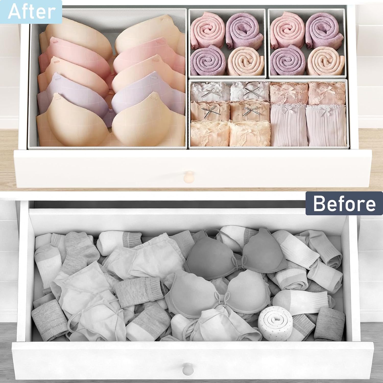 Drawer Organizer Clothes Storage (26 Count)