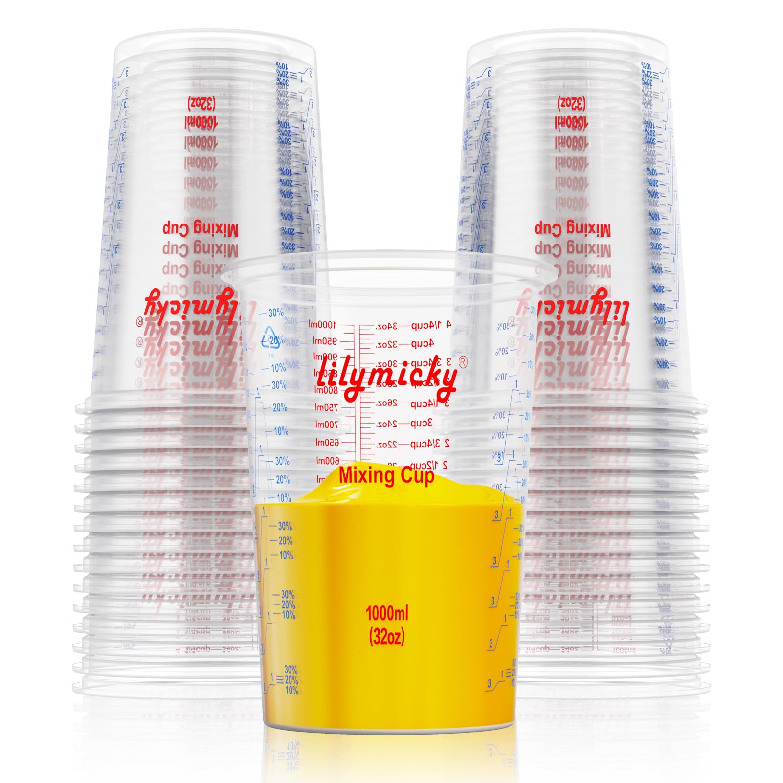 25 Pack Plastic Mixing Cups (25 Count)