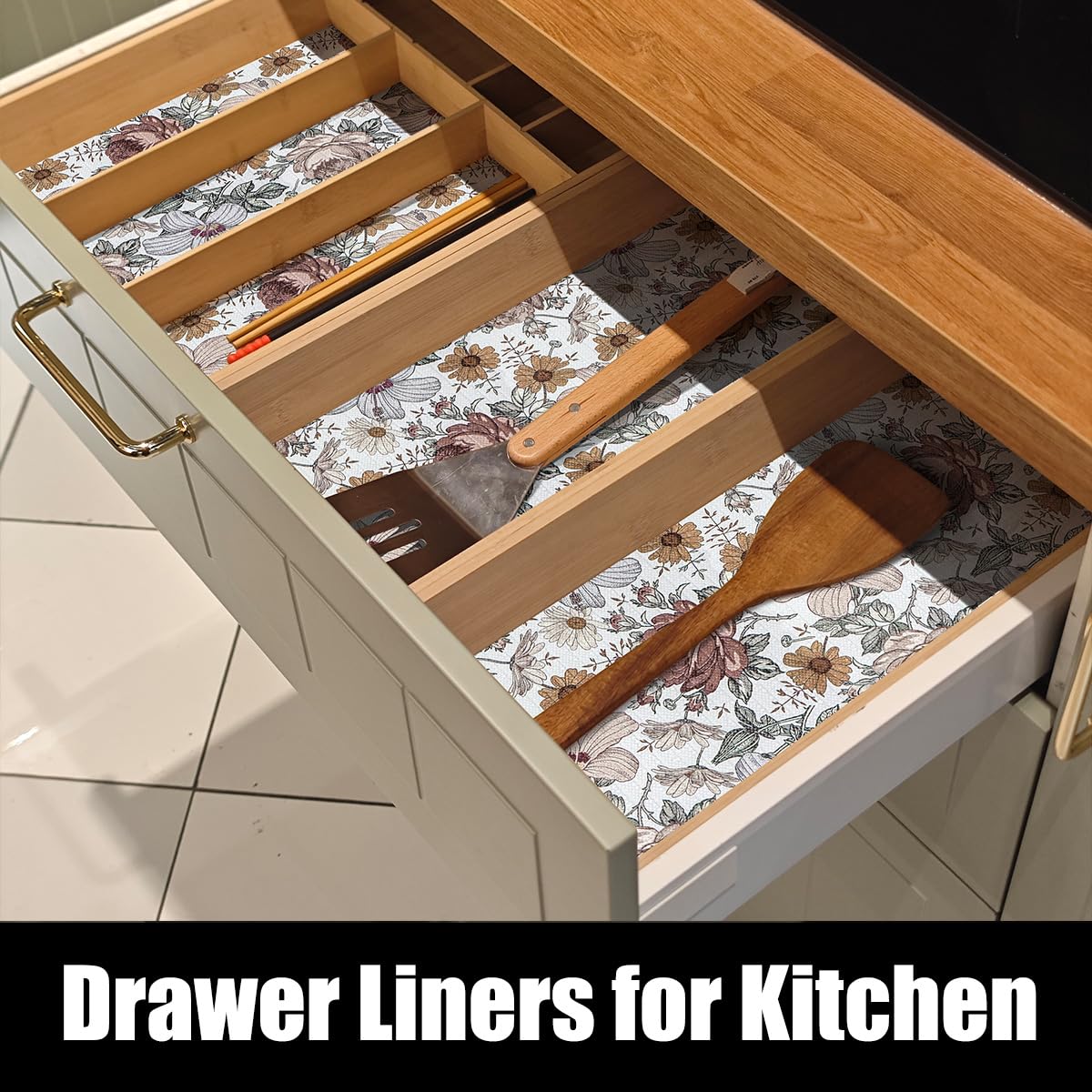 Floral Drawer Shelf Liners