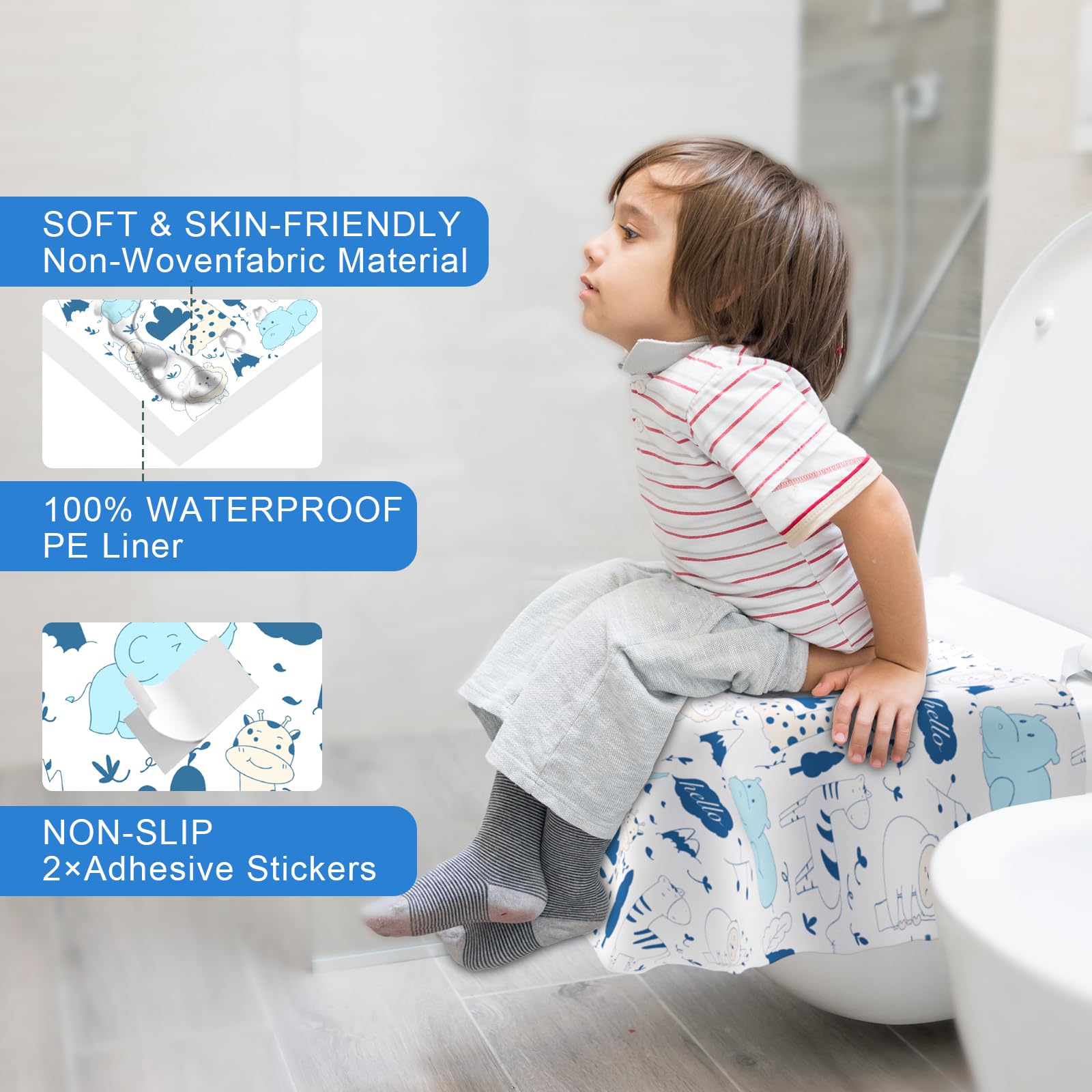 20 Pack Disposable Toilet Seat Covers for Travel (20 Count)