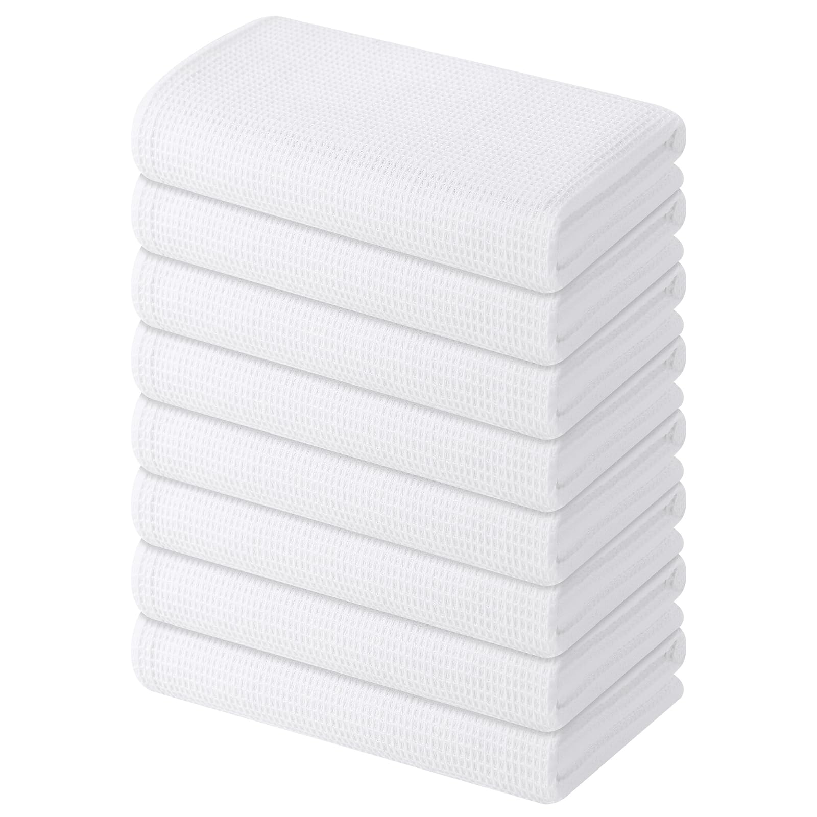 100% Cotton Waffle Weave Kitchen Towels (8 Count)