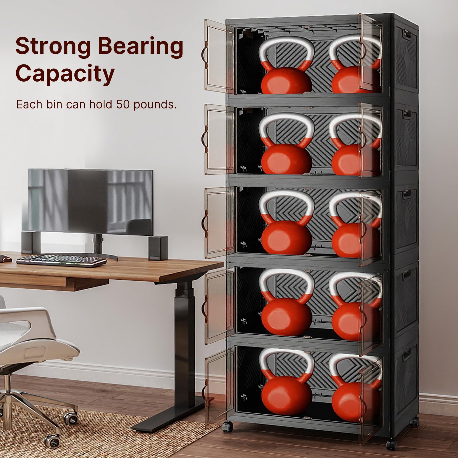 Stackable Storage Bins (5 Count)