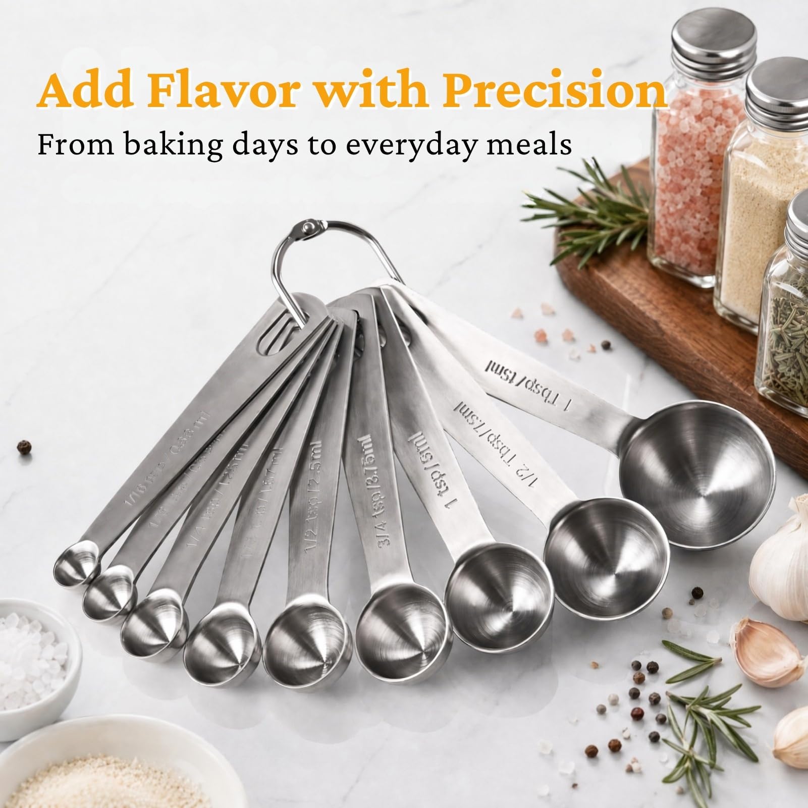 23 Pcs Stainless Steel Measuring Spoons Set with Leveler (23 Count)