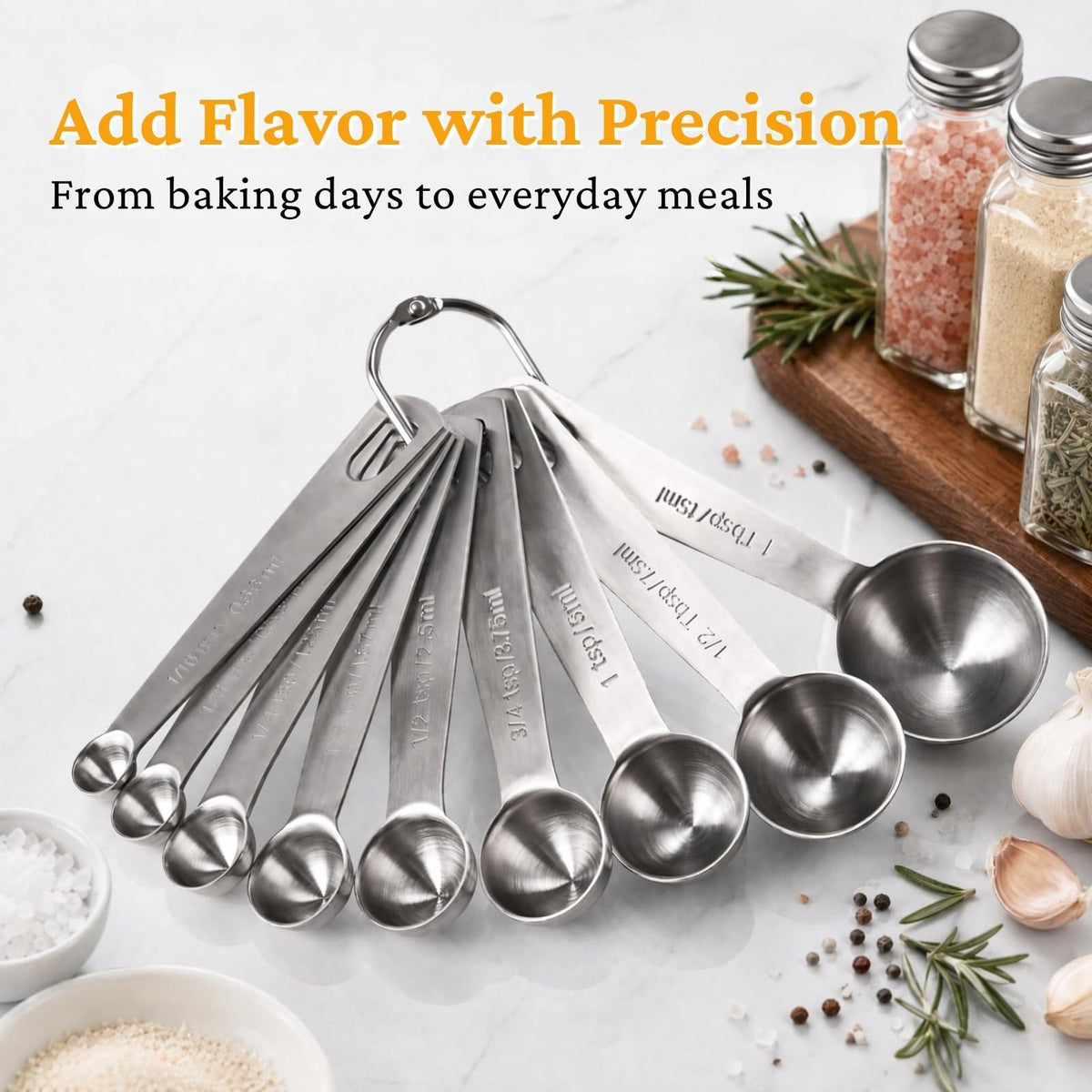 28 Pcs Stainless Steel Measuring Spoons Set with Leveler (28 Count)