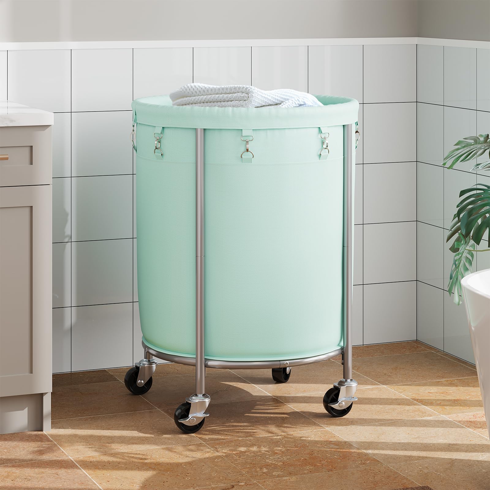 Laundry Basket with Wheels
