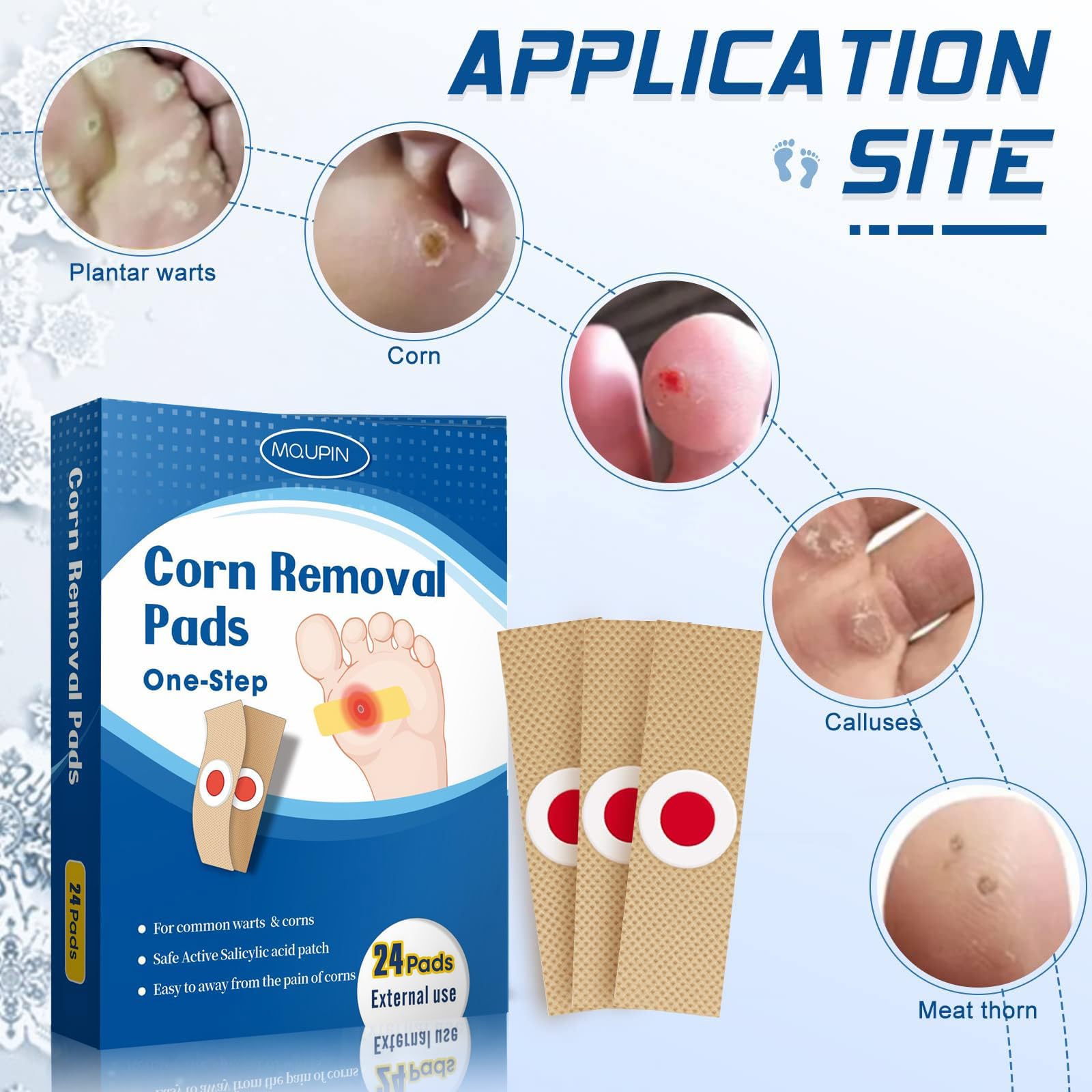 24 Count Corn Removal Pads for Feet and Toe
