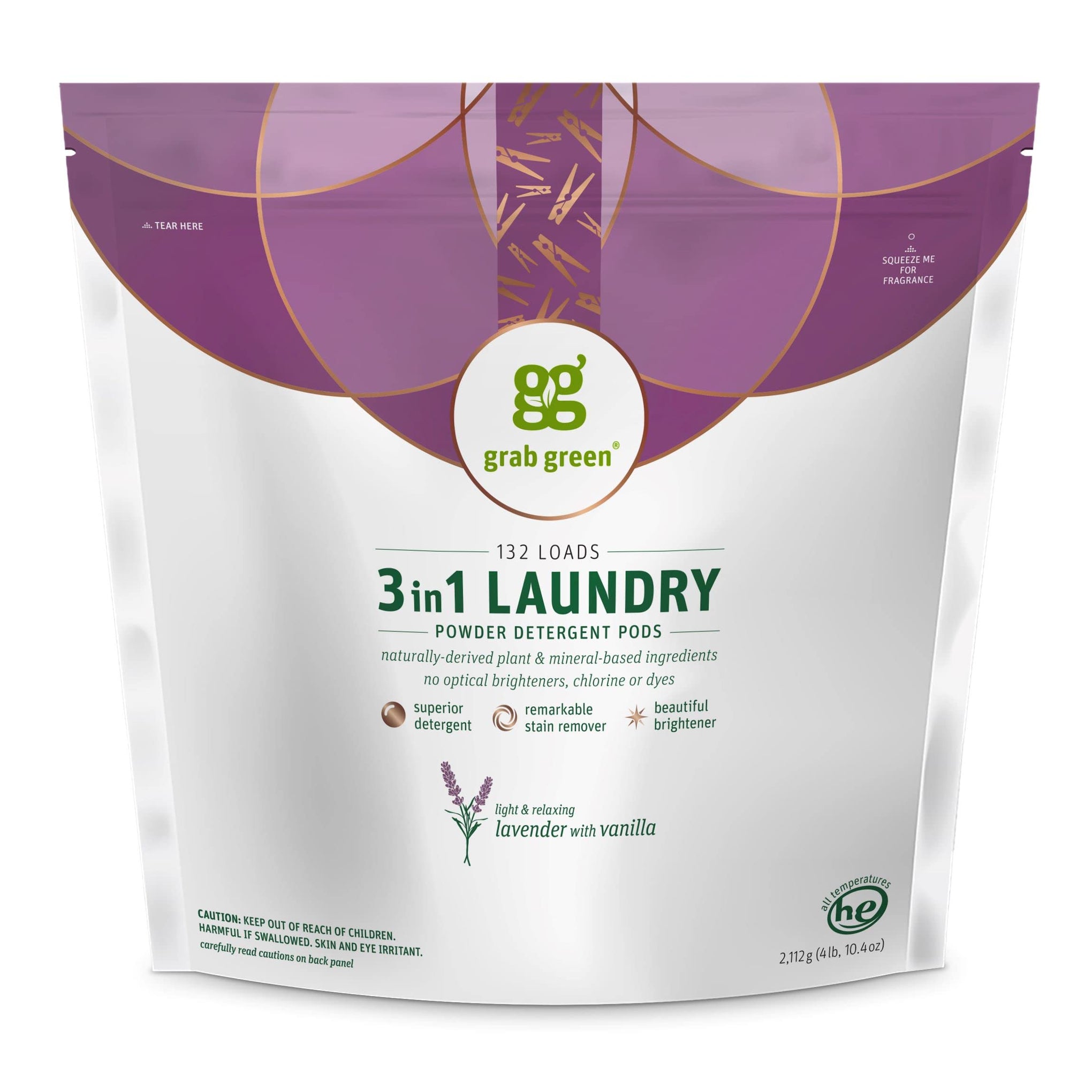 3-in-1 Laundry Detergent Pods, 132 Count, Lavender Vanilla
