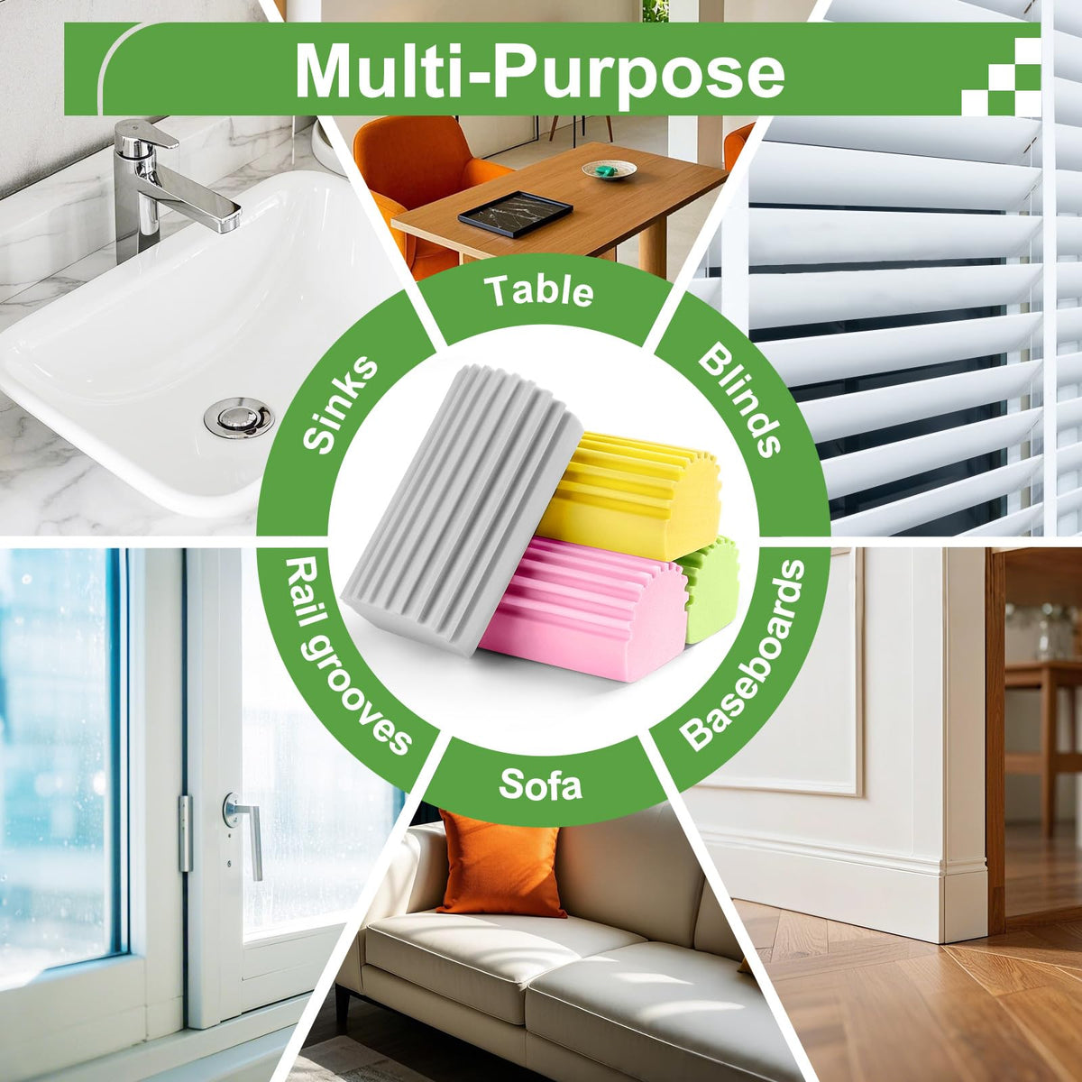 Damp Clean Duster Sponge (4 Count)