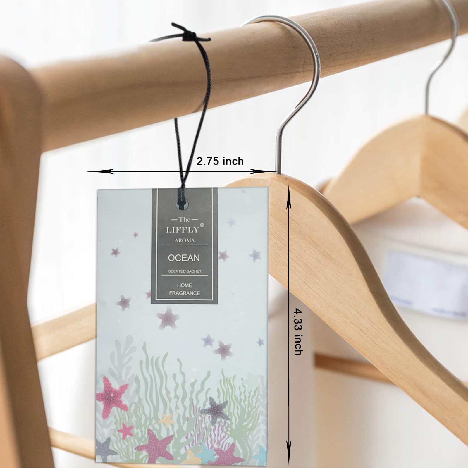 14 Packs Ocean Scented Sachets Bags for Drawers and Closets Home Fragrance Gift Box (14 Count)