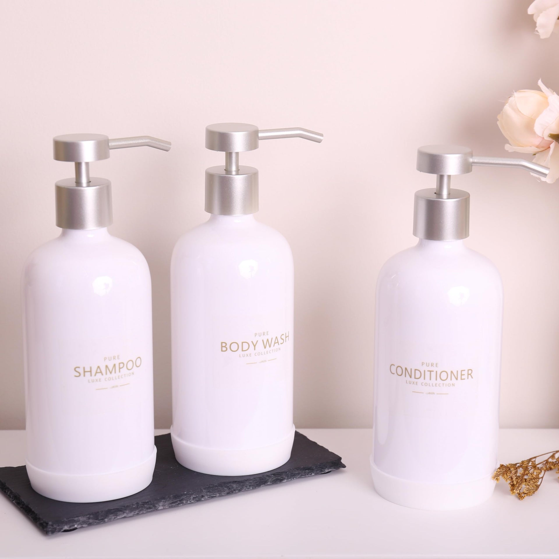 Shampoo and Conditioner Dispenser Set of 3 (3 Count)