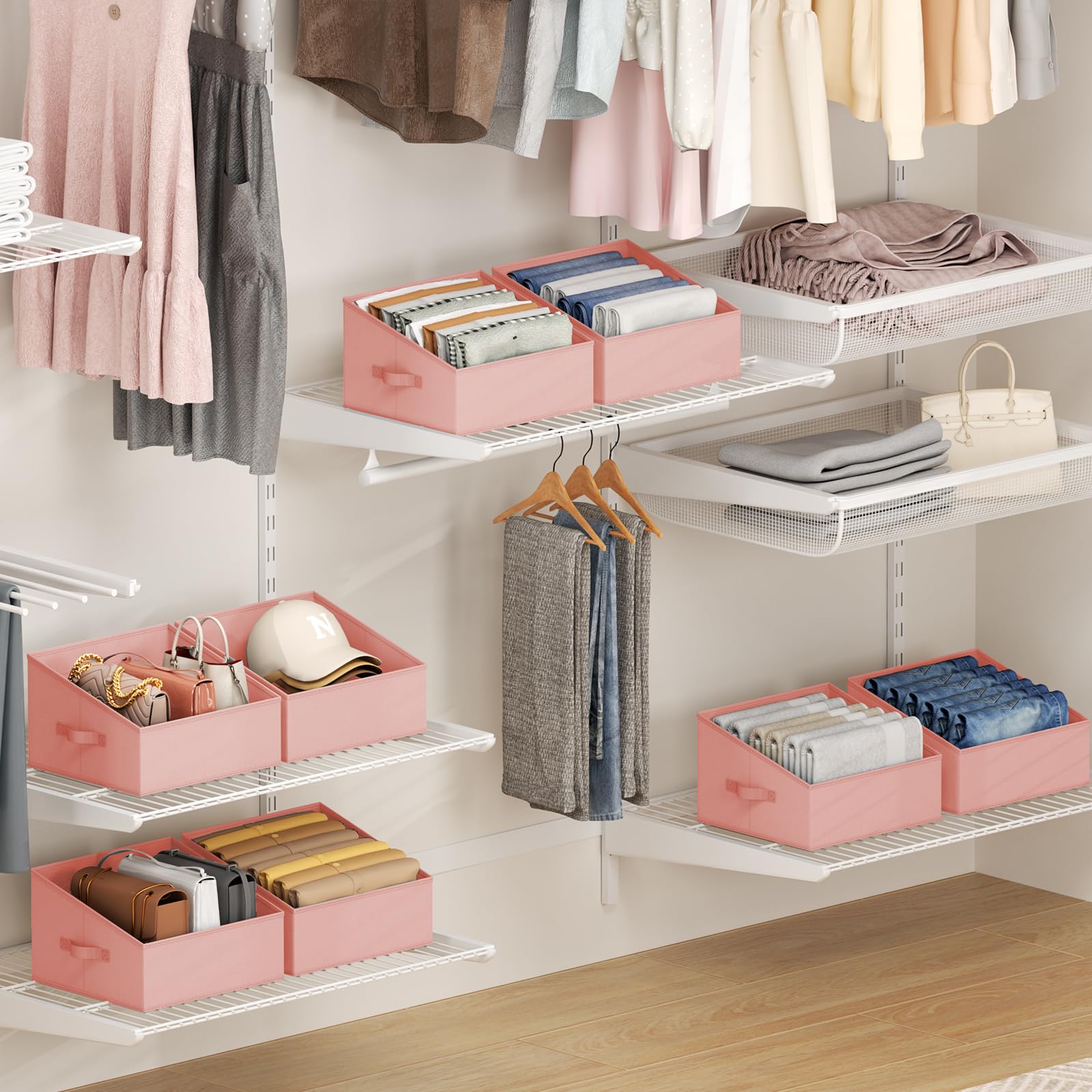 Closet Storage Bins (6 Count)