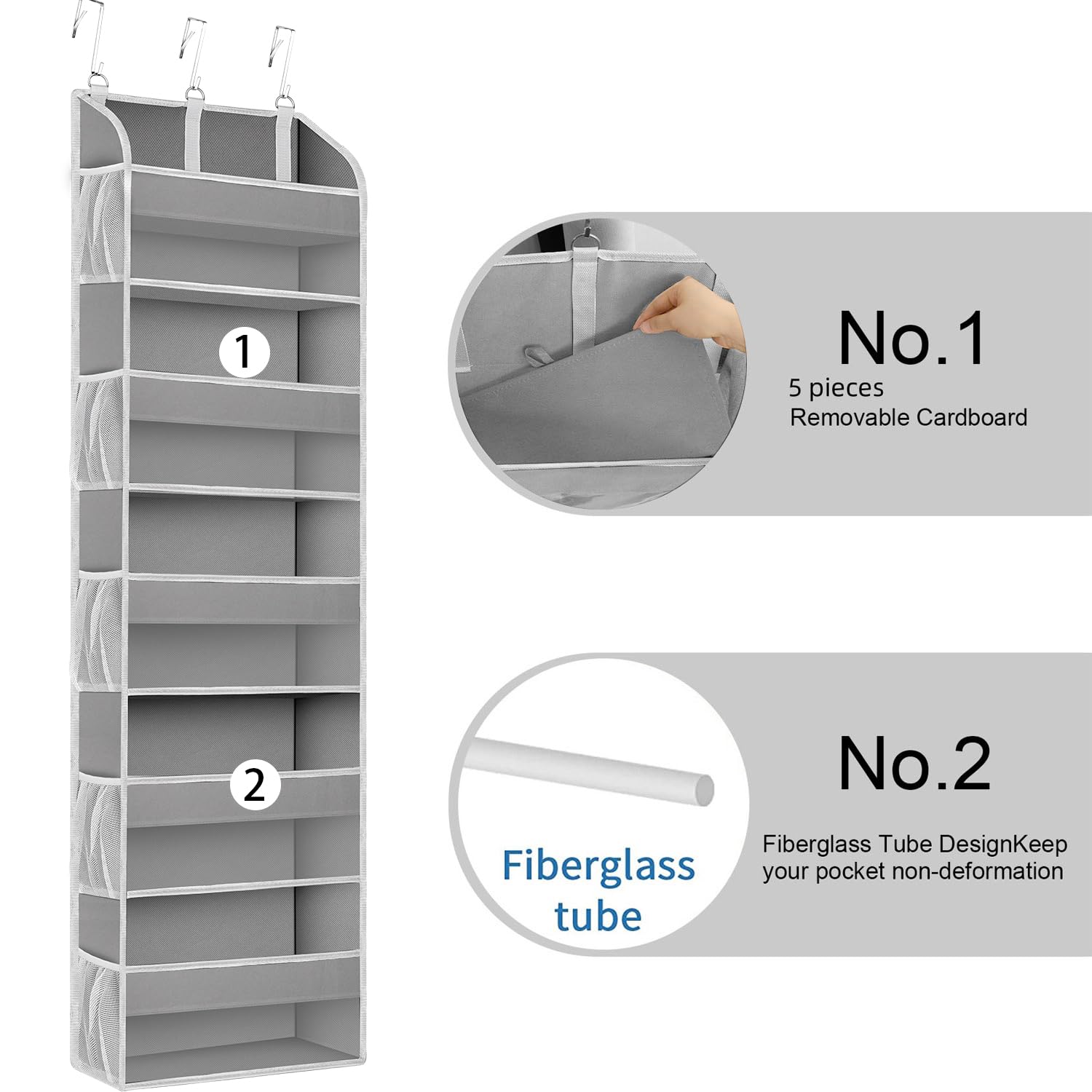 2 Pack Over the Door Storage Organizer (2 Count)