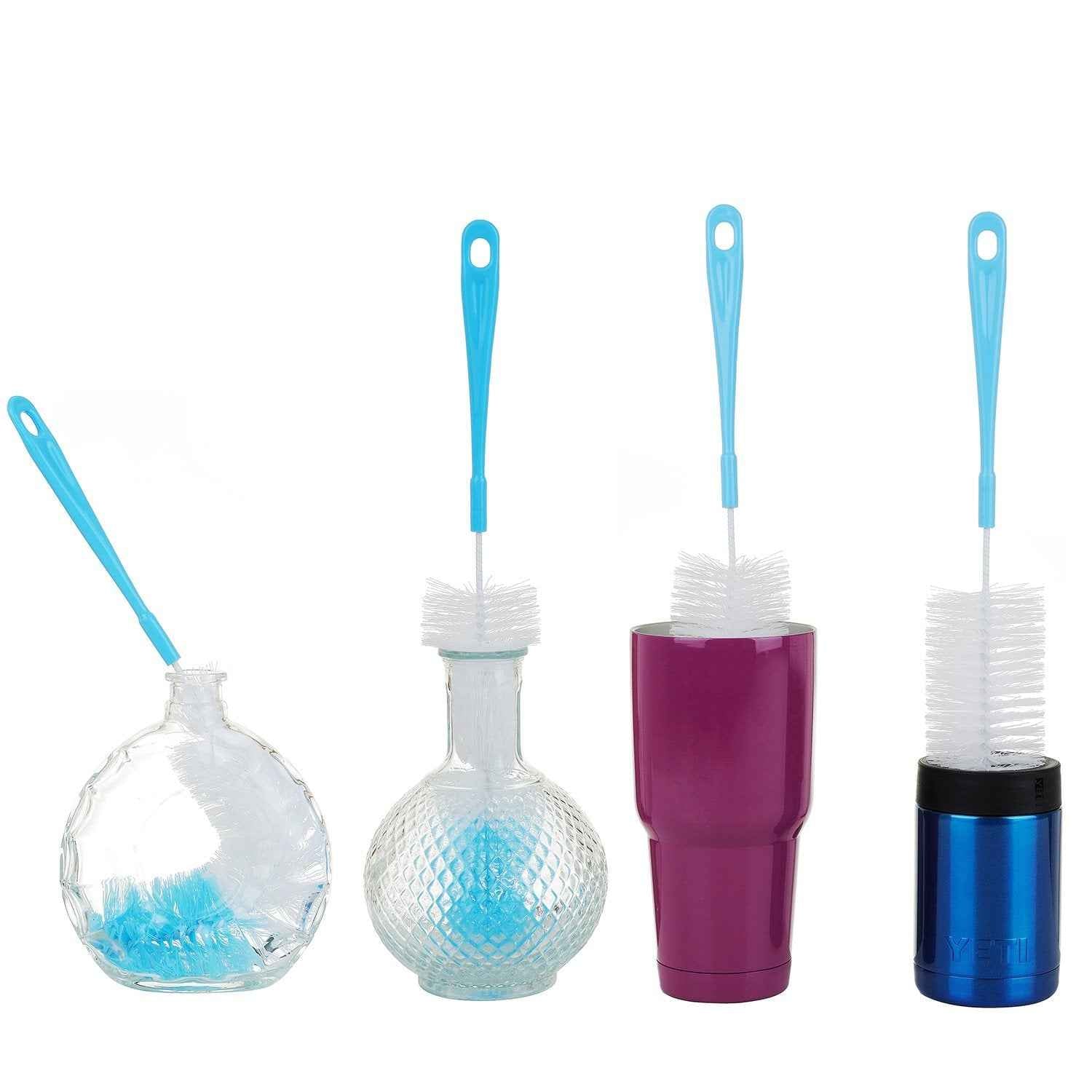 3 Pack Long Bottle Cleaning Brush for Narrow Neck Beer (3 Count)