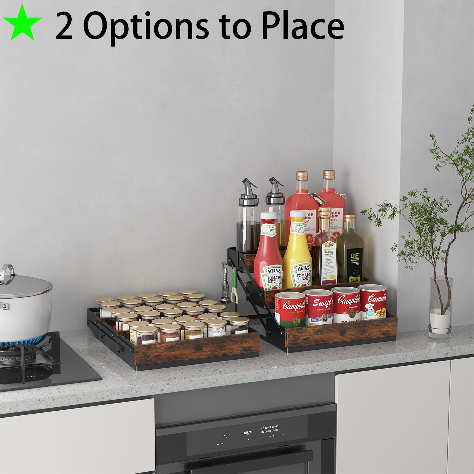 3 Tier Spice Rack Organizer for Cabinet