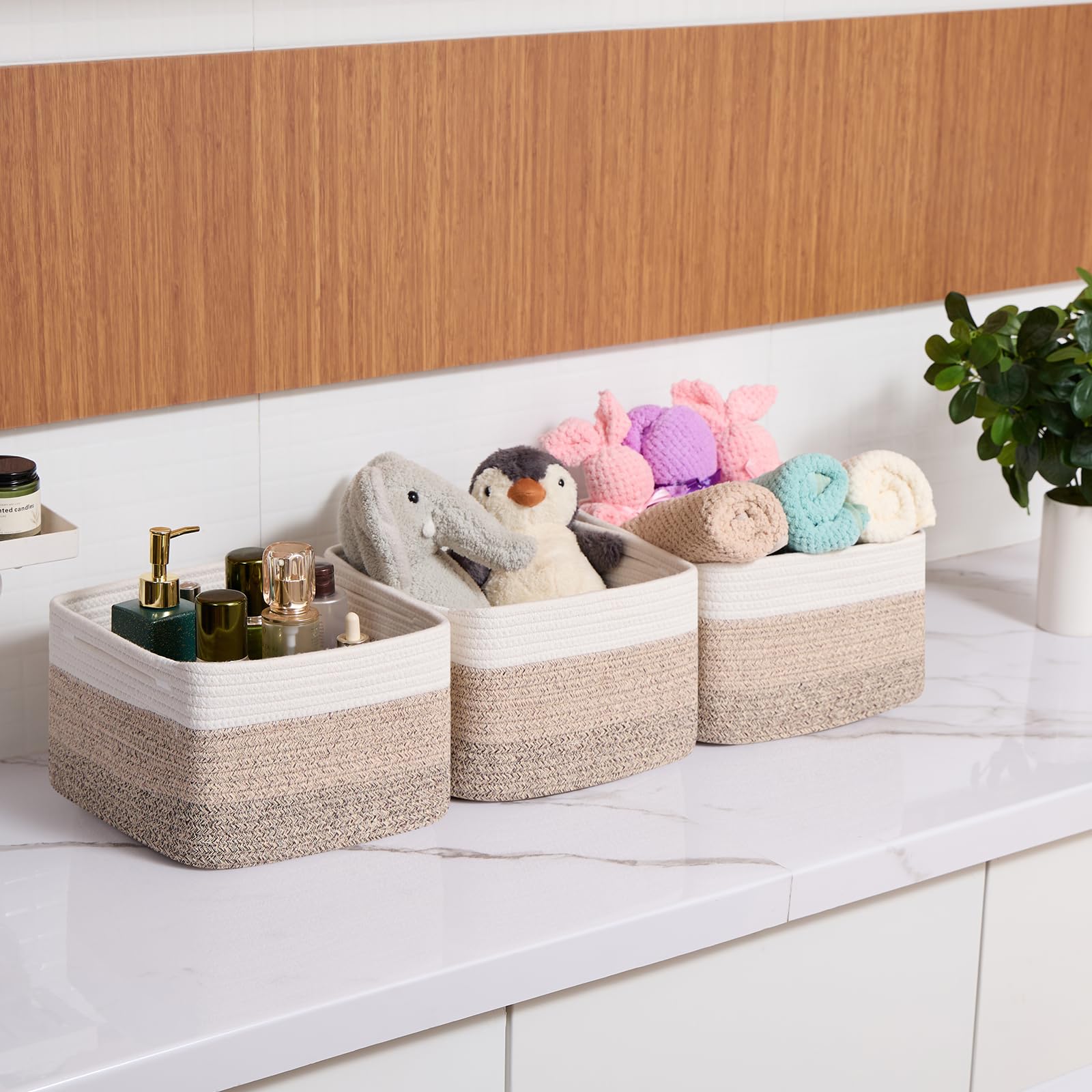 Small Organizing Baskets for Cubes Shelf (3 Count)