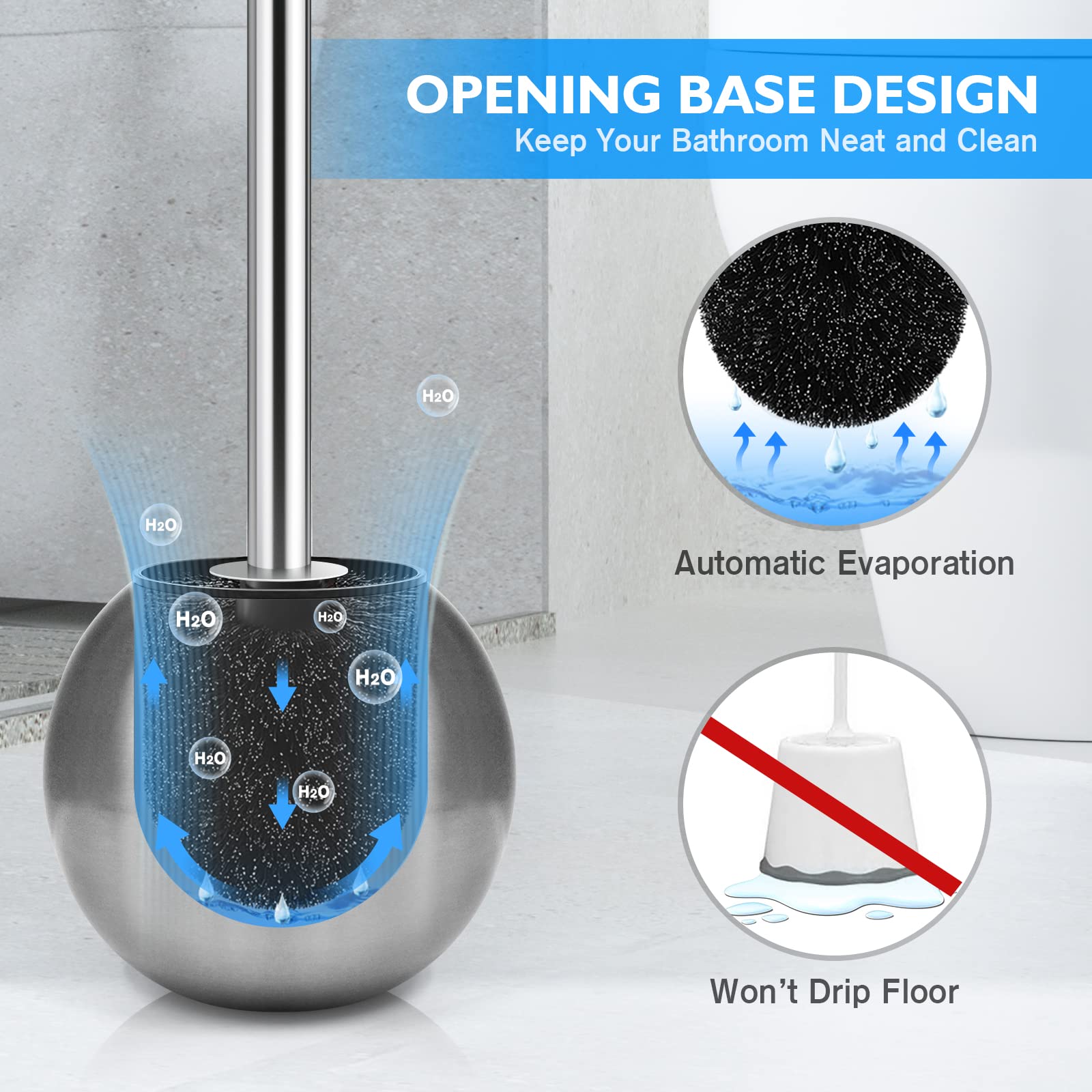 Toilet Brush and Holder 2 Pack (2 Count)