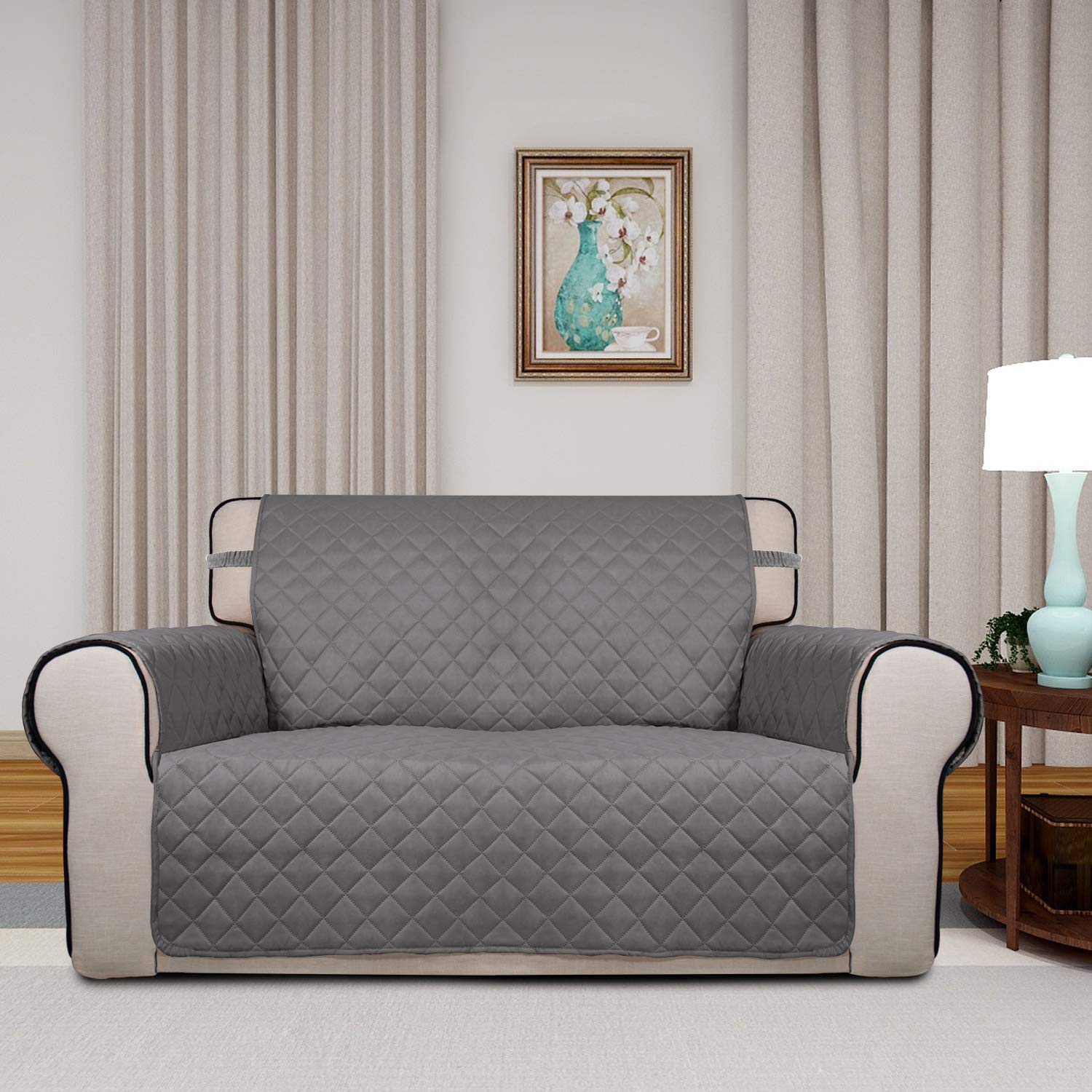Reversible Quilted Couch Covers for Dogs Loveseat Sofa Cover 46.5”